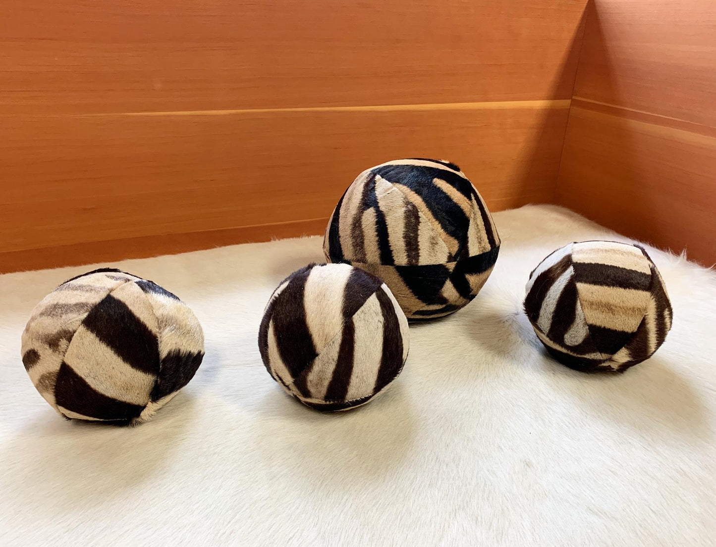 Handcrafted Exotic Forsyth 7" Zebra Ball Pillow