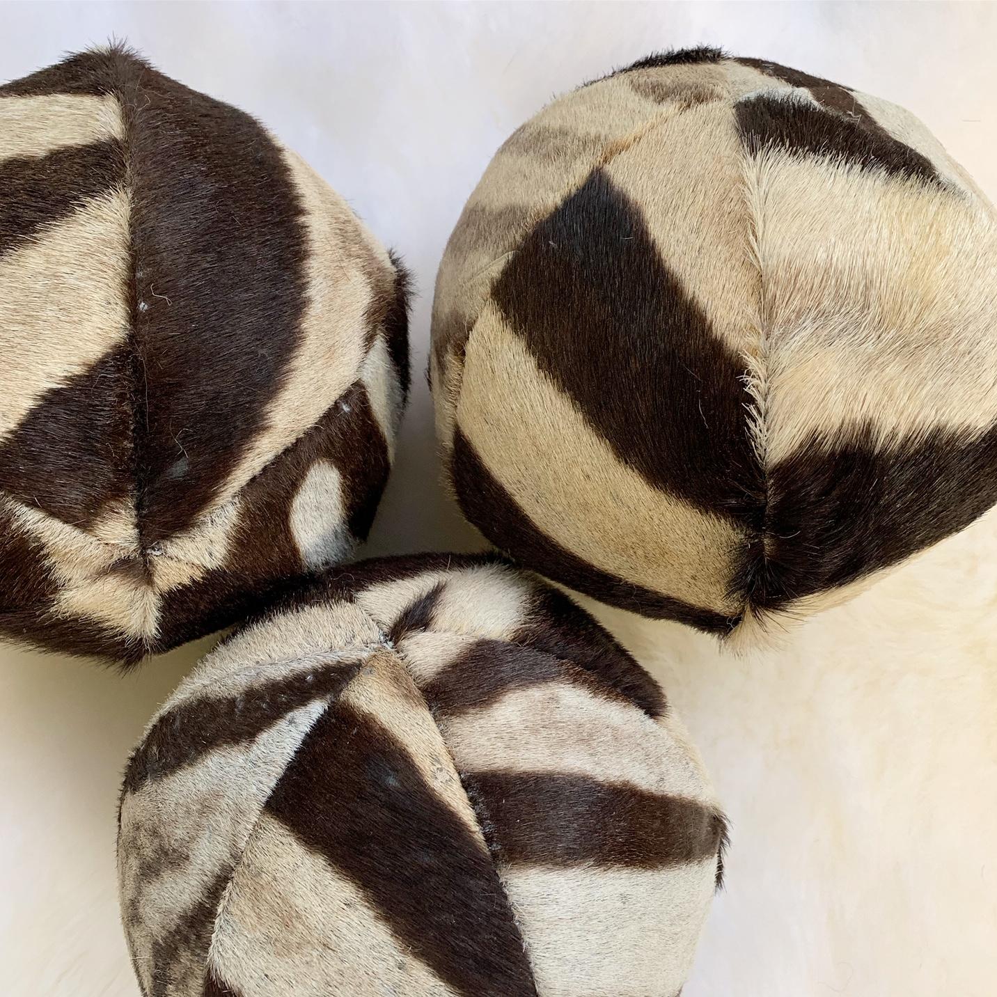 Handcrafted Exotic Forsyth 7" Zebra Ball Pillow