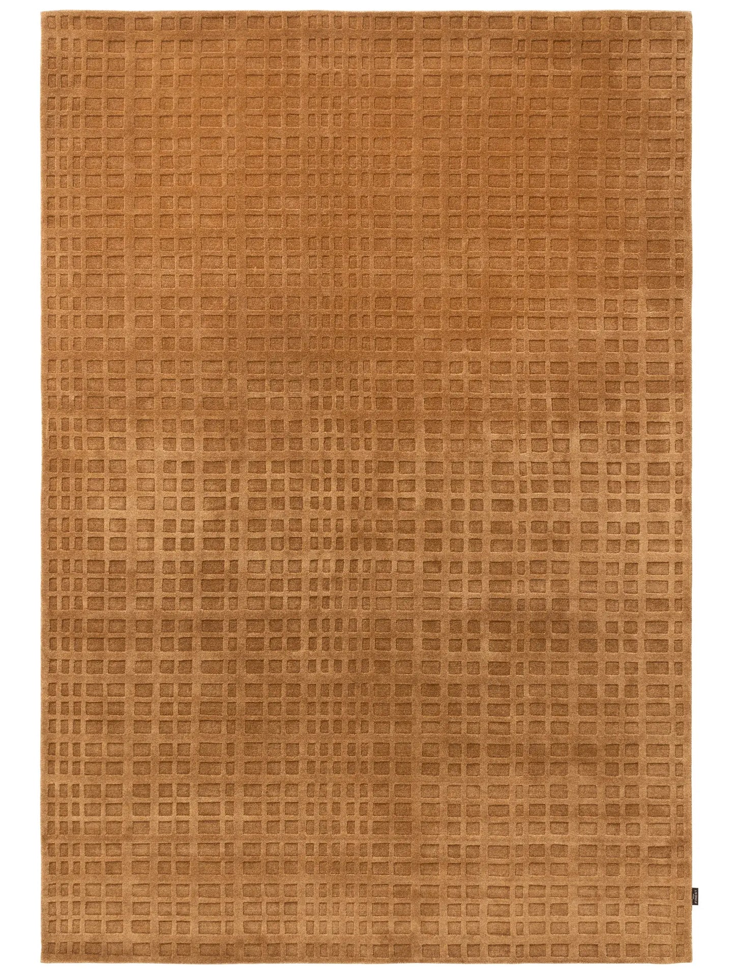 Neutral Beige & Light Brown Wool-Viscose Rug