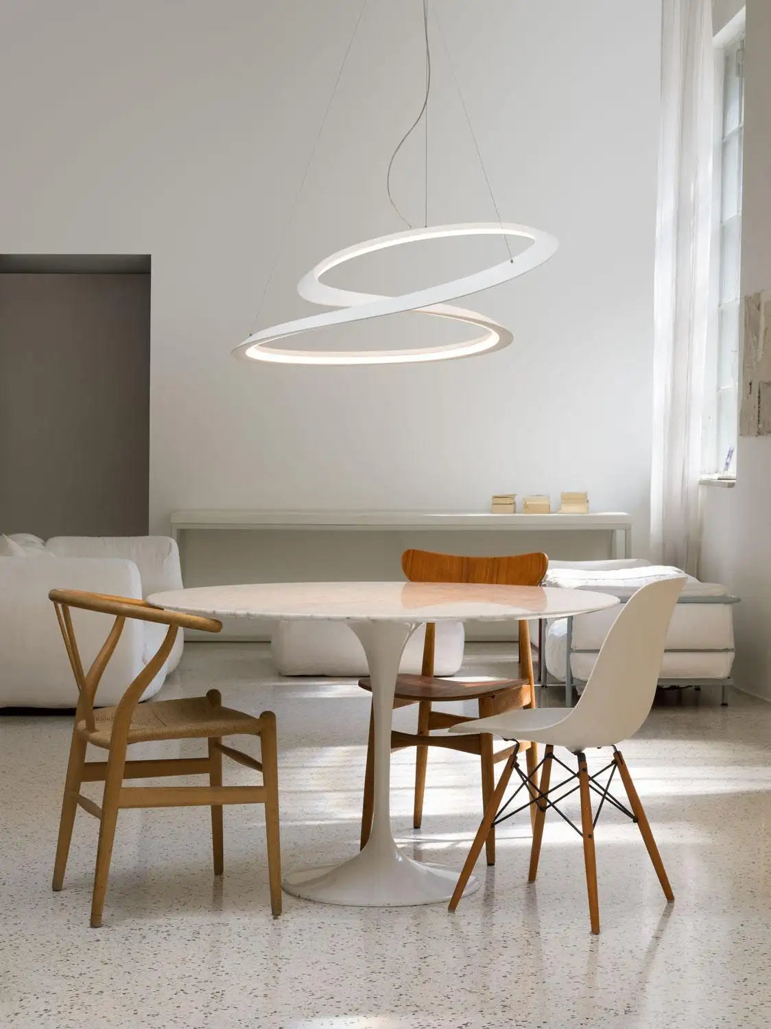 Nemo Kepler Minor Down LED 3500K Pendant Lighting in White