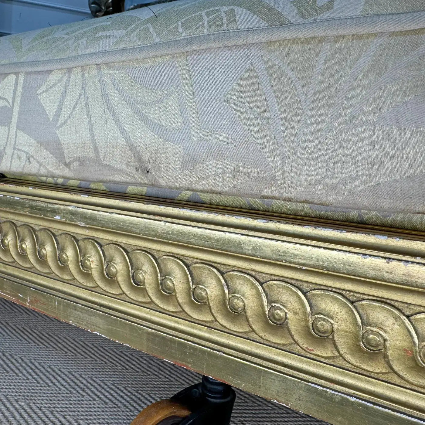 Circa 1890 Maple & Co. Giltwood Bergere Cane Bed – English Antique