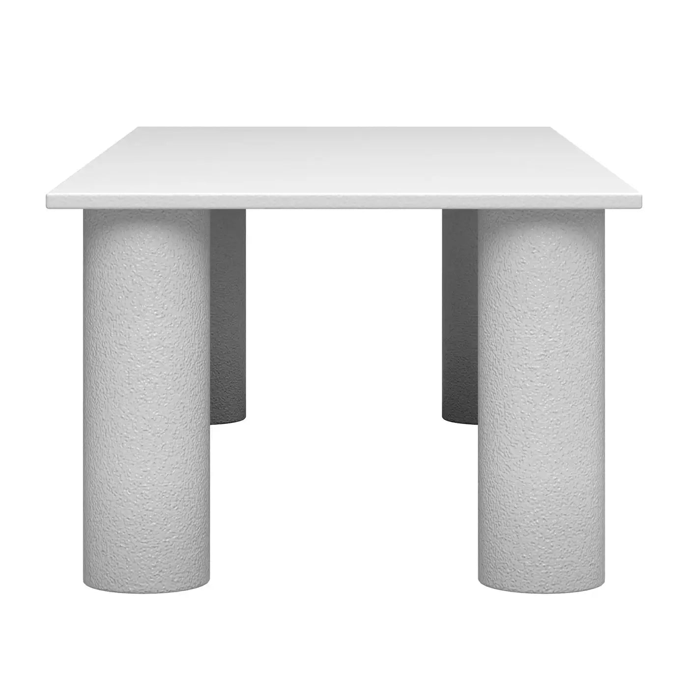 Made To Order Brutalist Outdoor Dining Table, Aged Finish