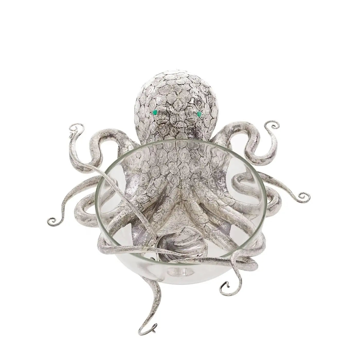 Octopus Sterling Silver and Crystal Tureen