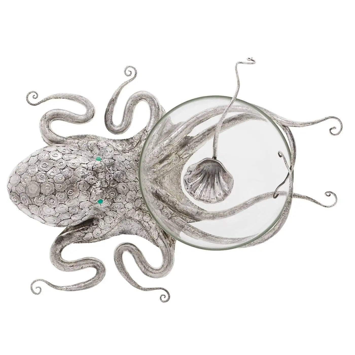 Octopus Sterling Silver and Crystal Tureen