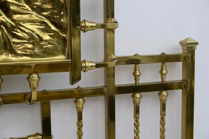 ART NOUVEAU ITALIAN BRASS DOUBLE BED – EARLY 1900s