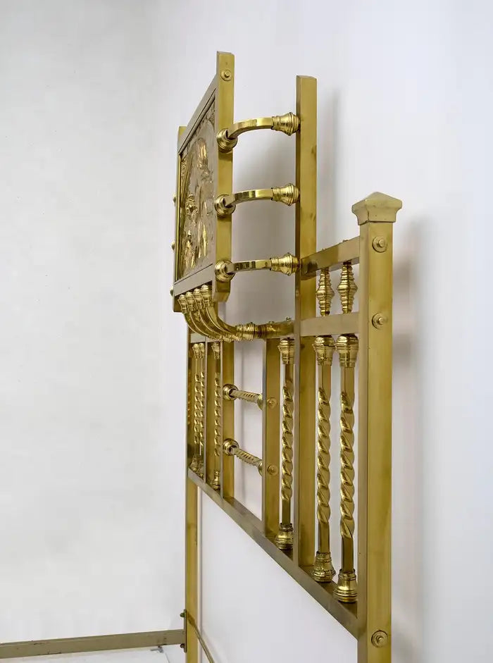 ART NOUVEAU ITALIAN BRASS DOUBLE BED – EARLY 1900s