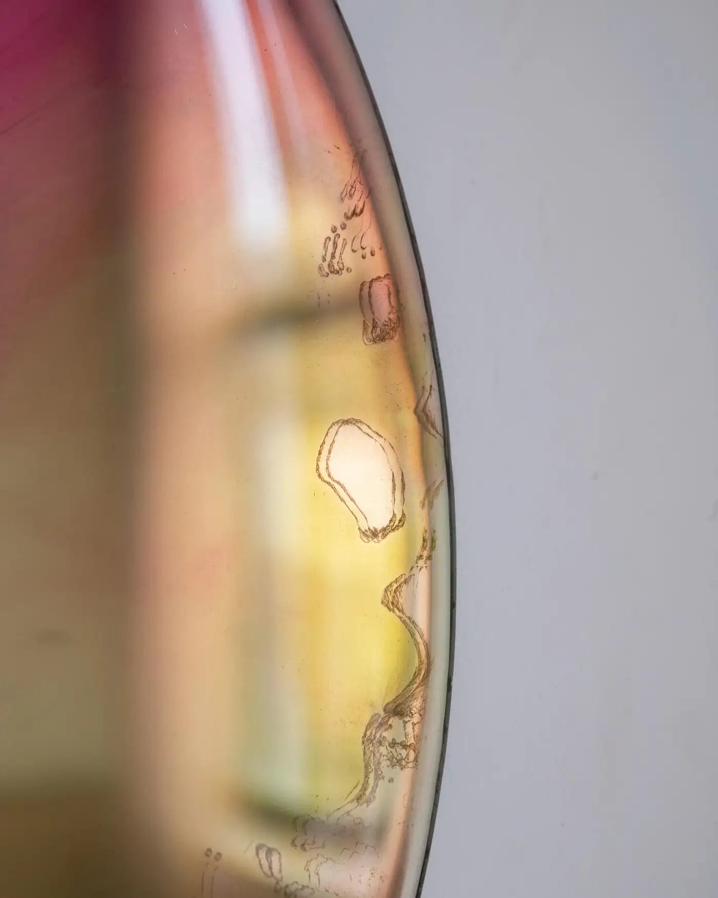 Lolli Wall Art Resin Yellow Pink Mirrored Glass