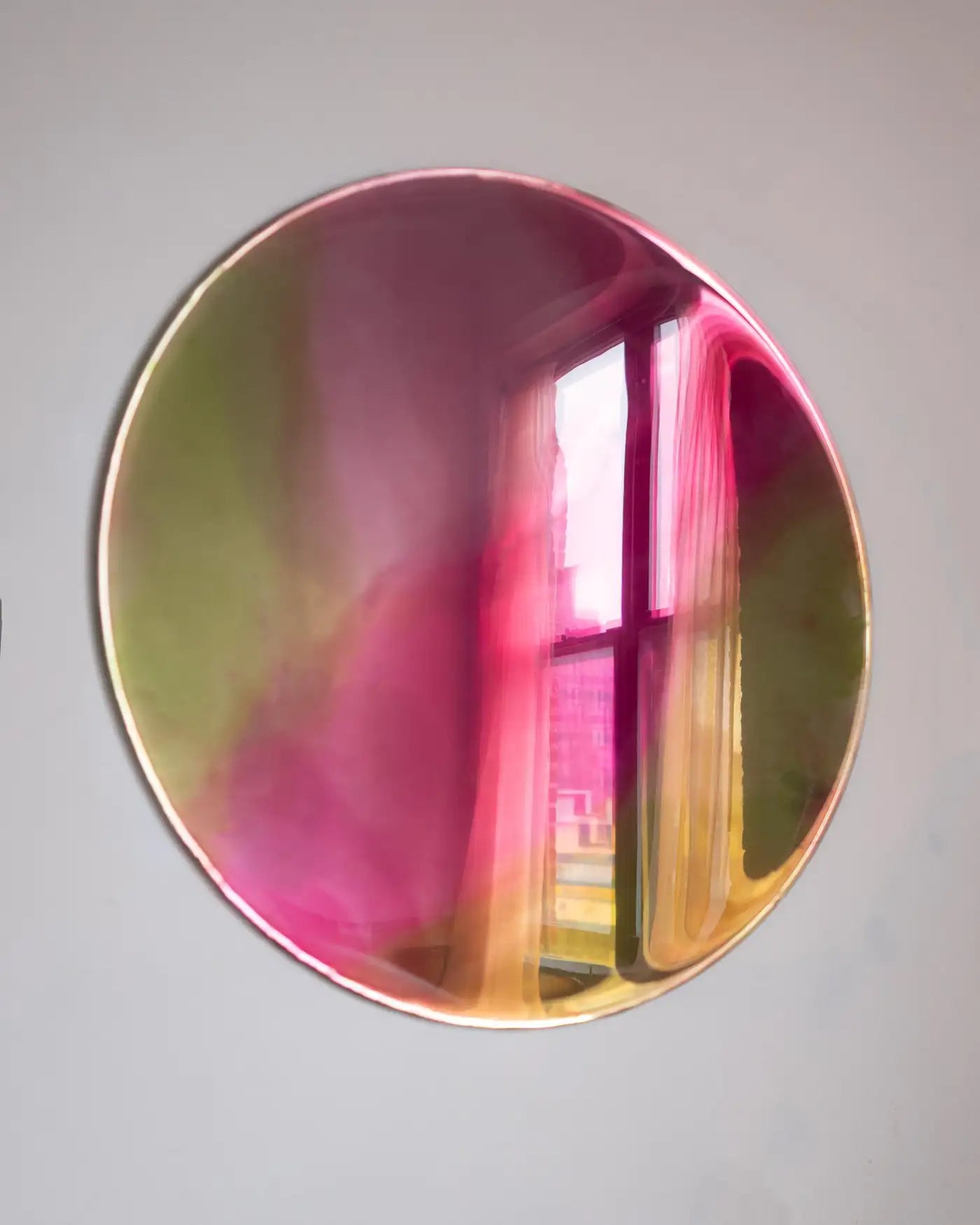 Lolli Wall Art Resin Yellow Pink Mirrored Glass