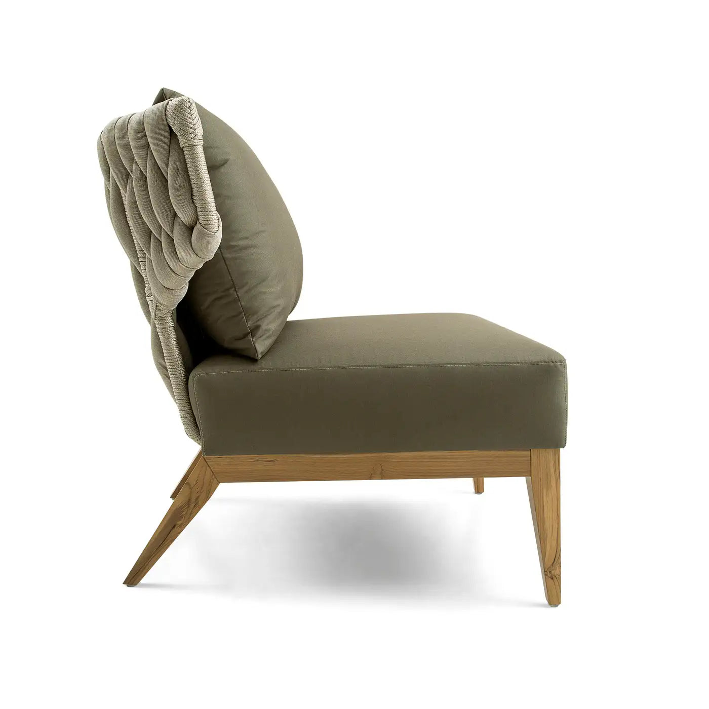Outdoor Lounge Set with Loveseat and Chair in Olive Green
