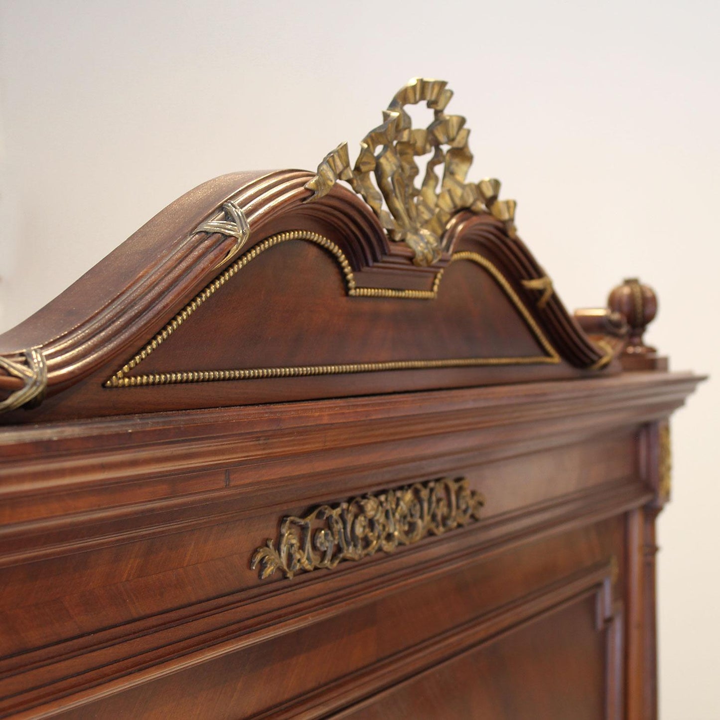 French Antique Bed with Ormolu Decoration
