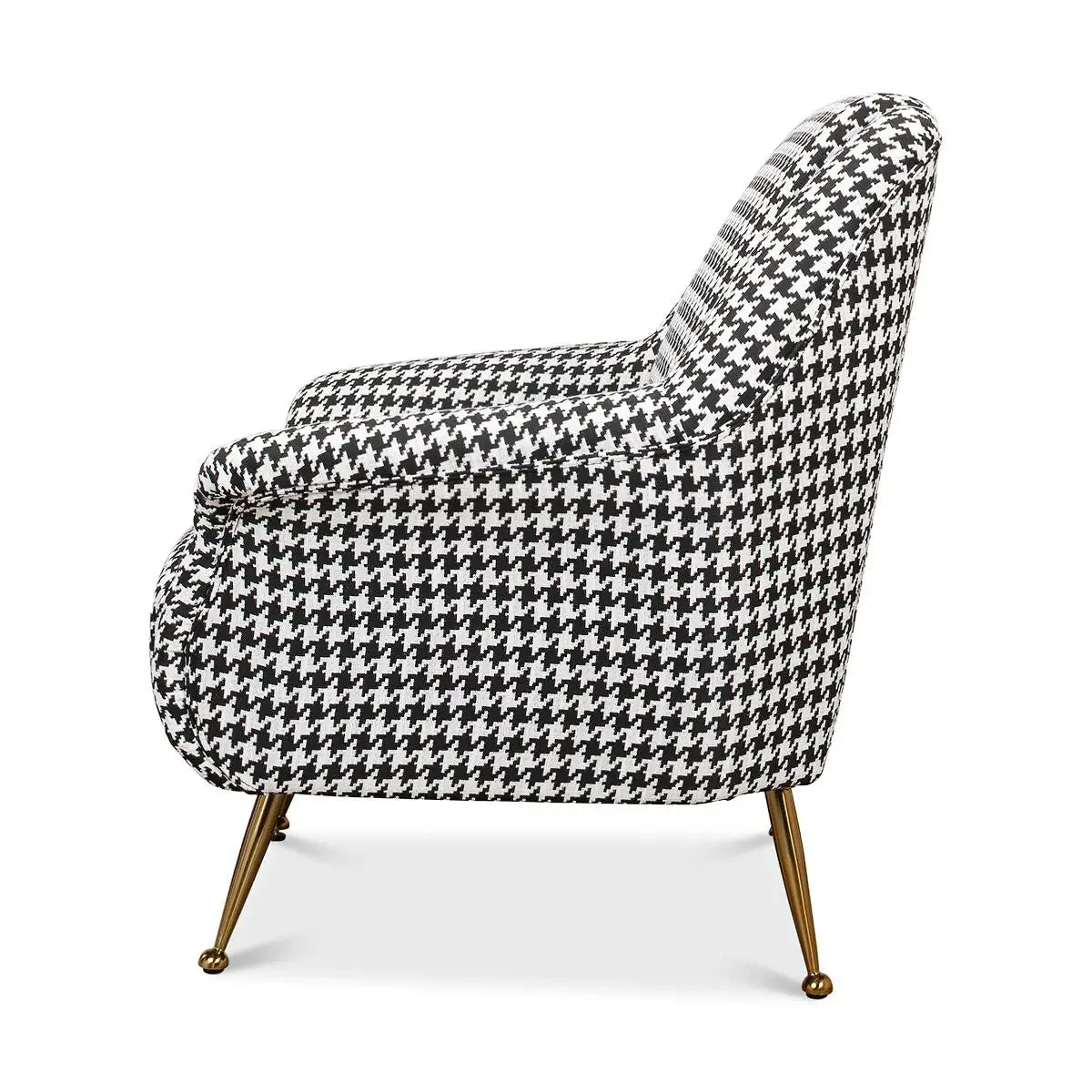 Chair with houndstooth pattern on a white background