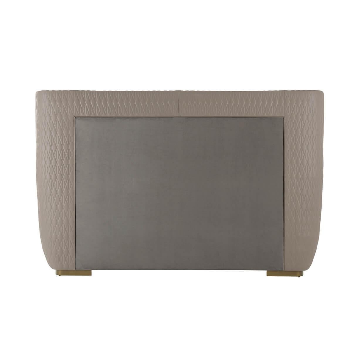 Modern Quilted Leather King Bed