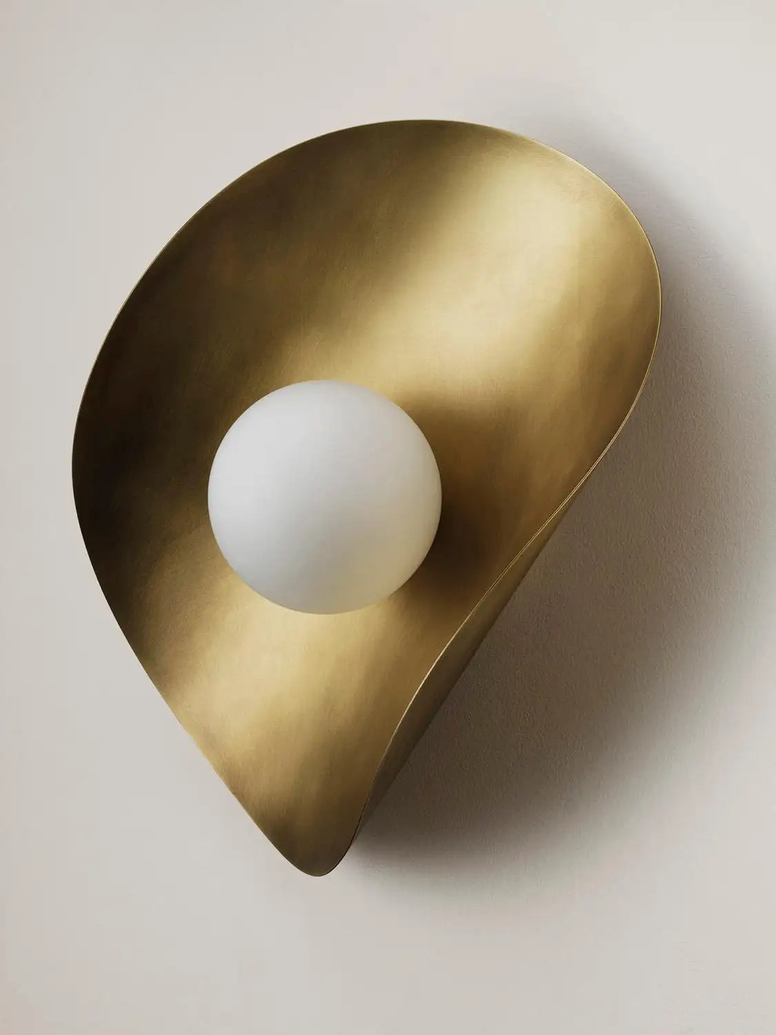 MONTERA Wall Sconce or Flushmount , biomorphic Brass & Glass