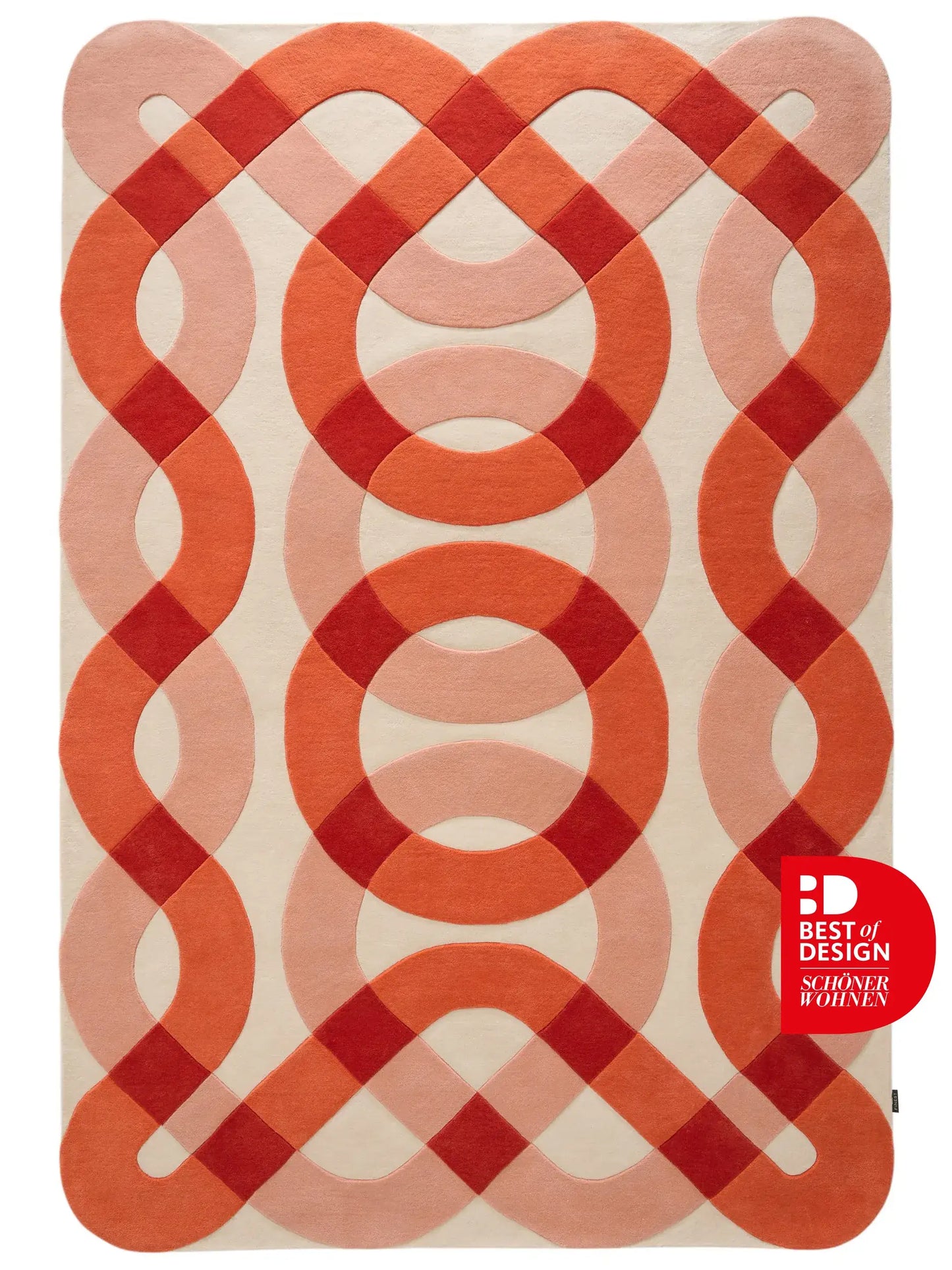 Bold Red New Zealand Wool Statement Rug