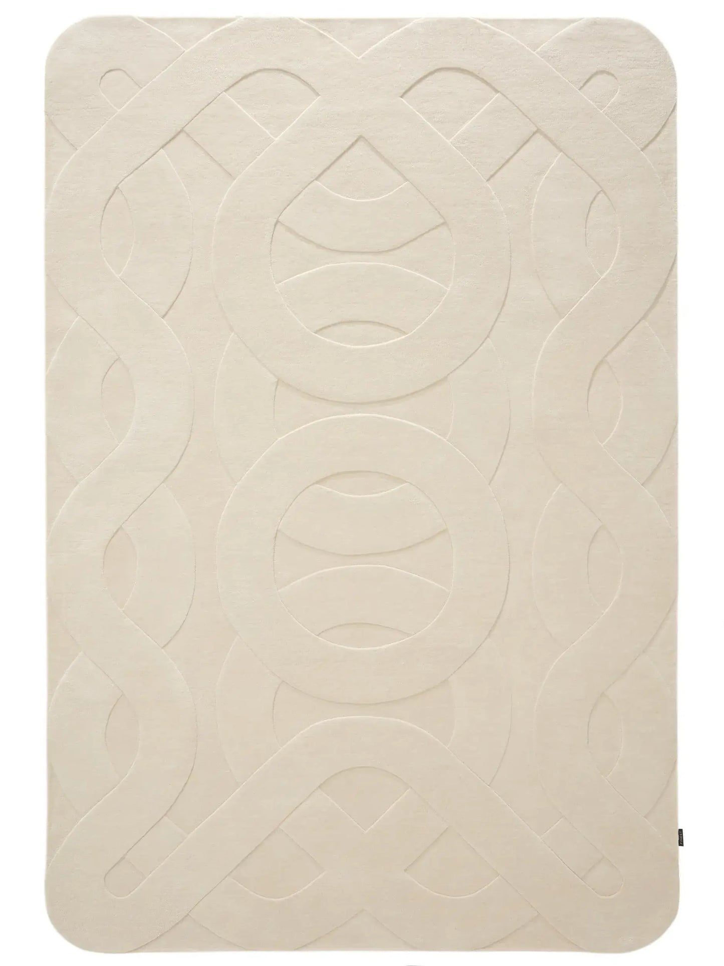 Cream Solid Design Premium Wool Rug