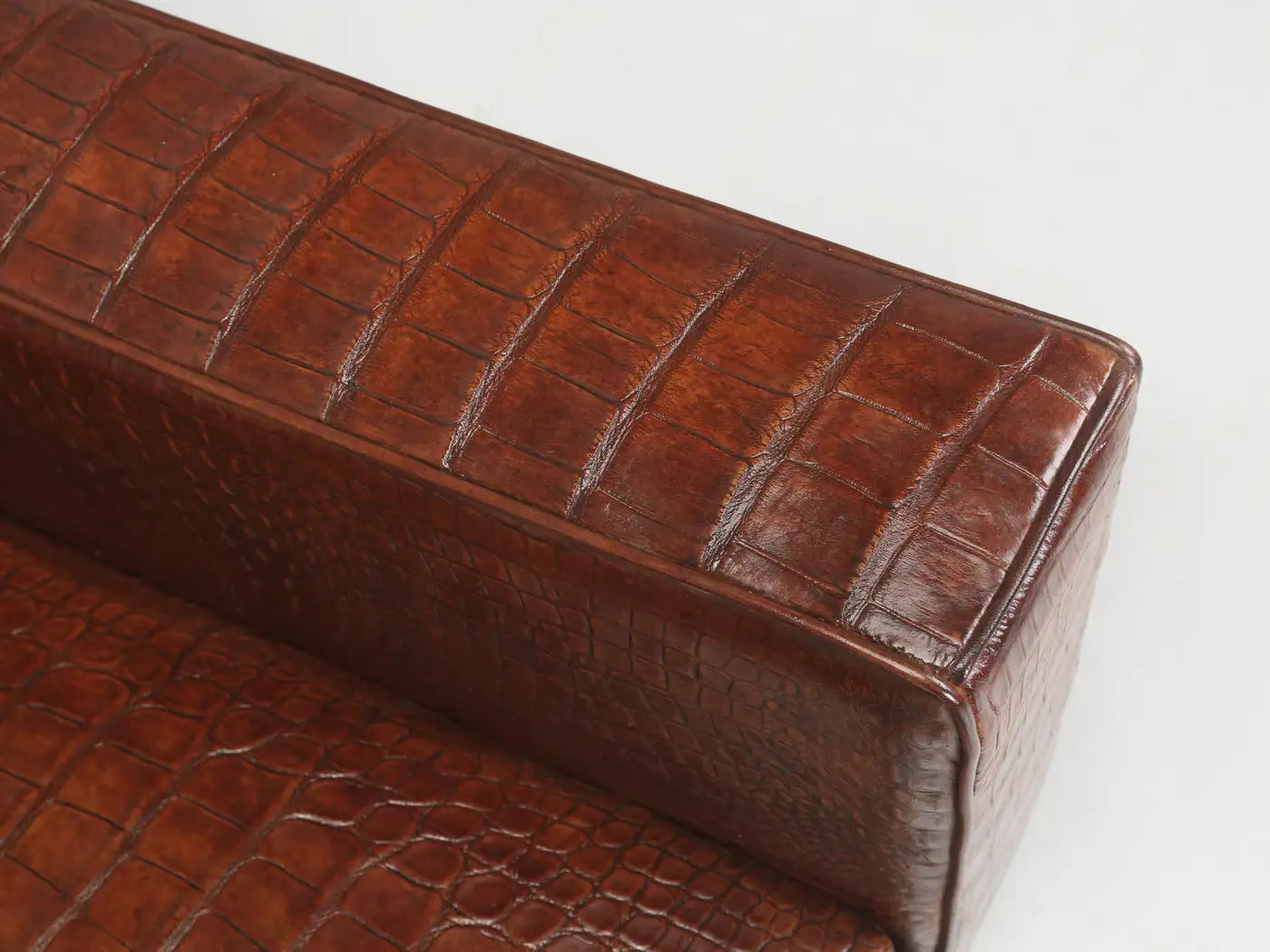 Genuine Alligator French Art Deco Club Chairs