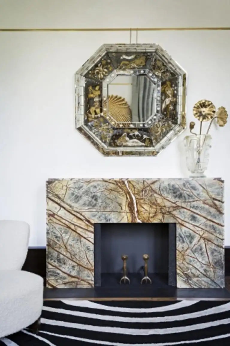 'Octogone' Faceted Mirror