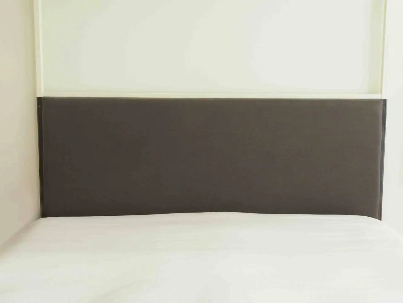 Two Tone Canopy Bed with Linen Headboard