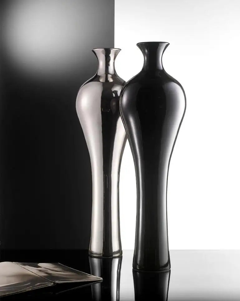 Ceramic Vase "PAMELA" Handcrafted in Black