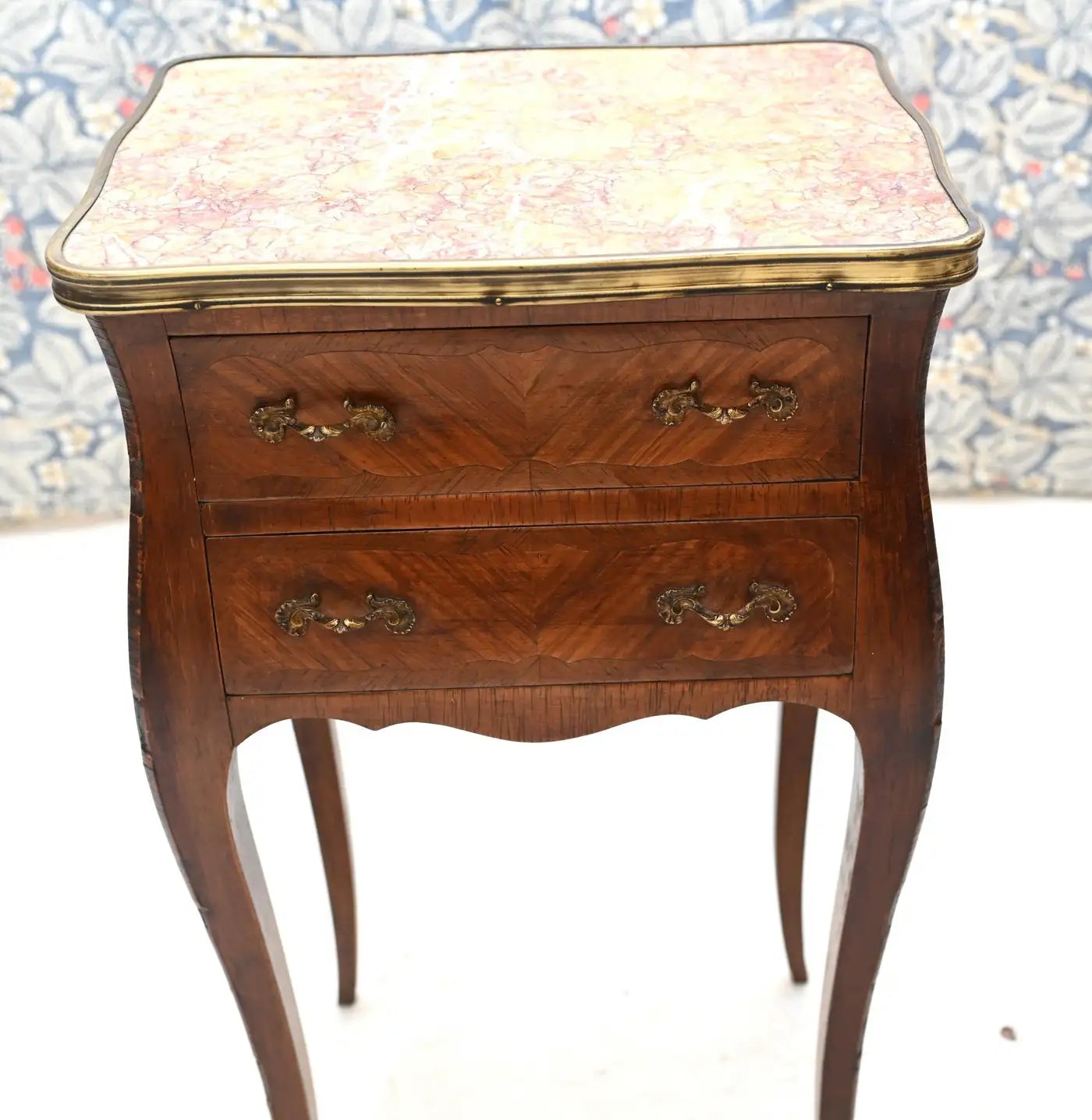 Pair French Nightstands Bedside Chests