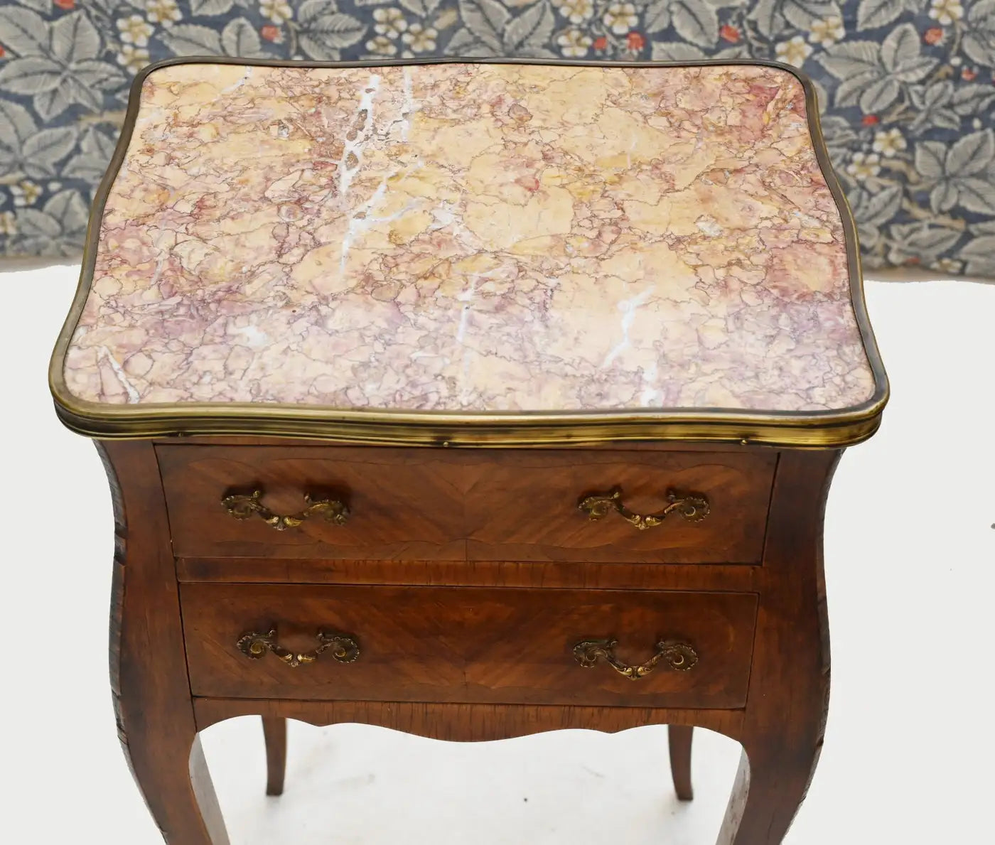 Pair French Nightstands Bedside Chests