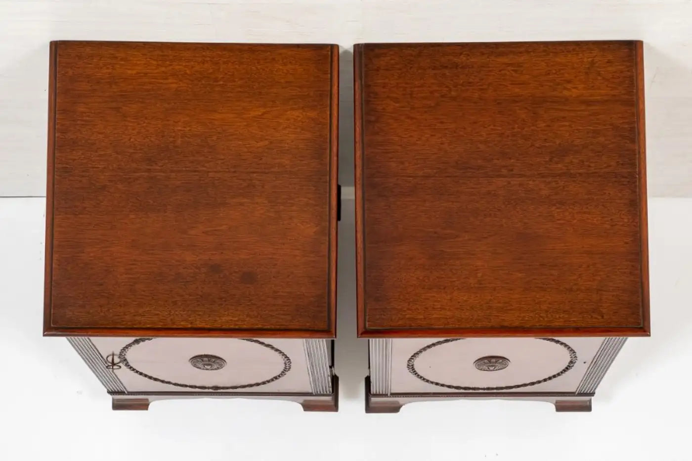 Pair Victorian Side Cabinets, Mahogany Nightstands 1880