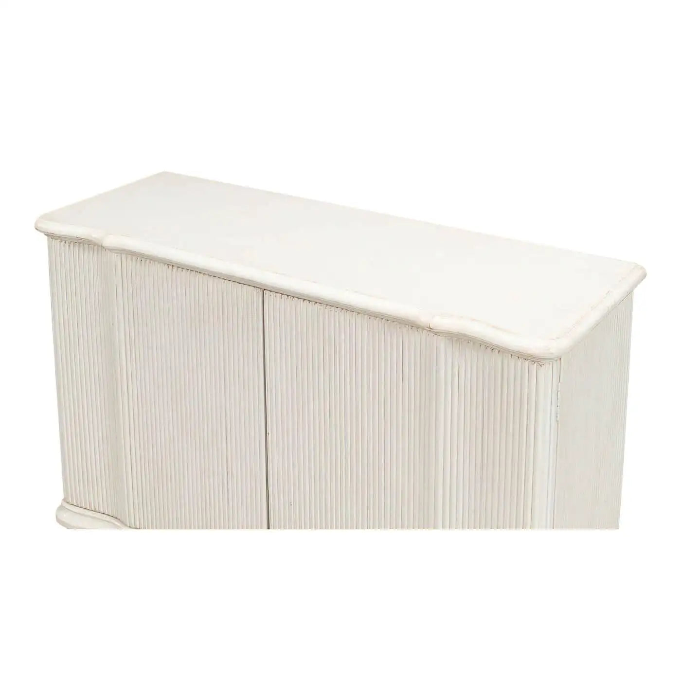 REEDED ANTIQUE WHITE CABINET