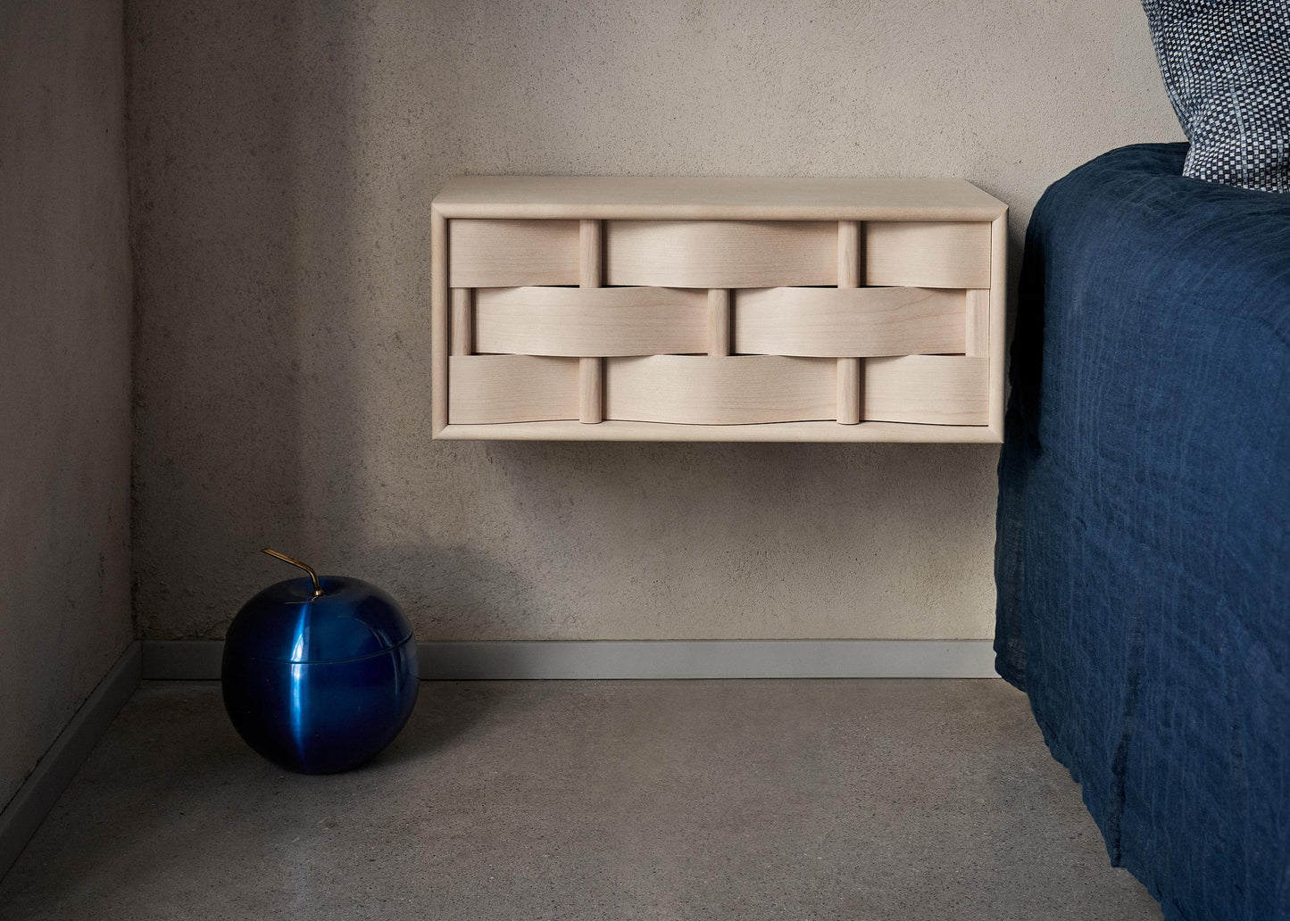 Weave Bedside Table 60 – Solid Birch, Scandinavian Modern