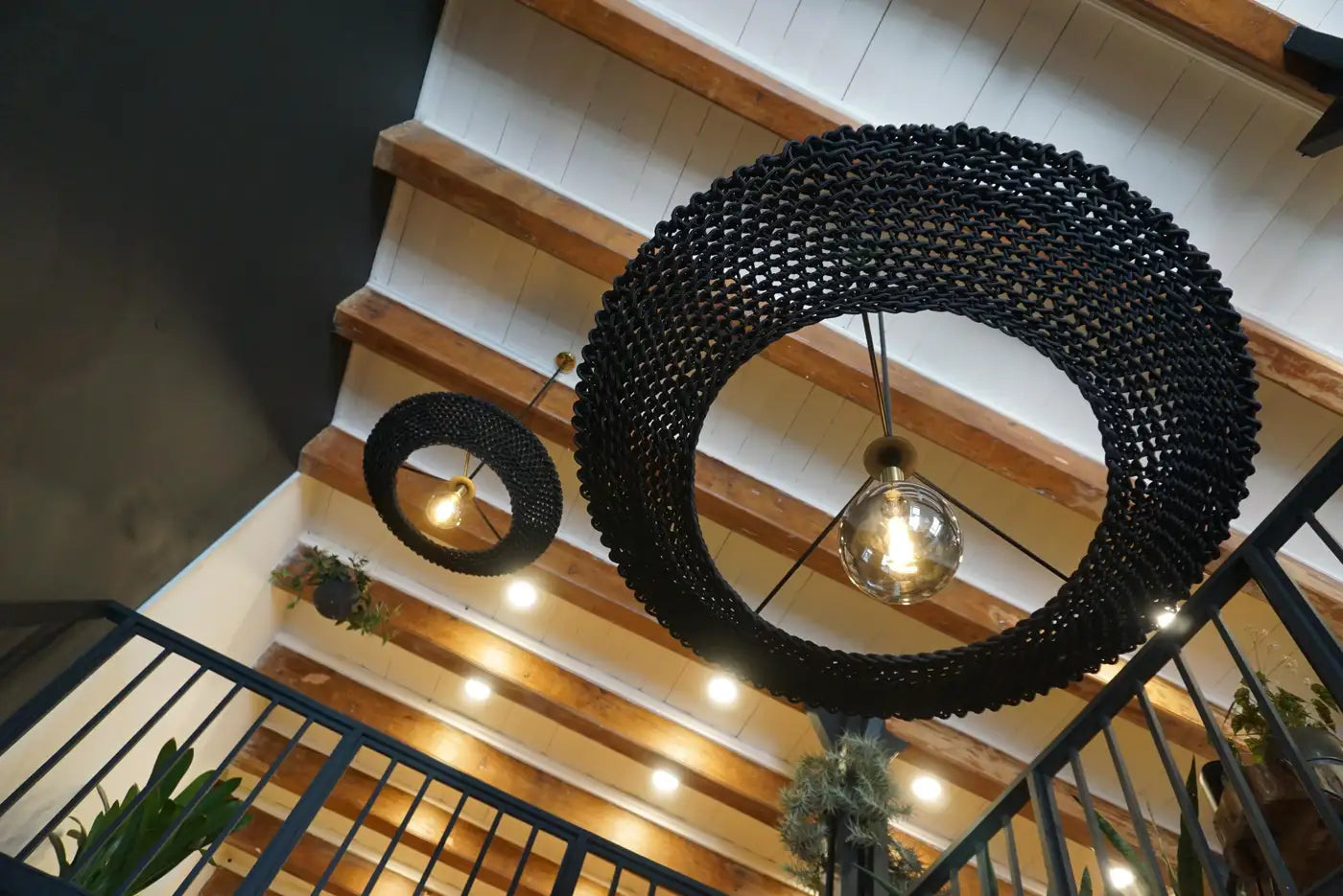 Indoor / Outdoor Bohemian Hand Woven Iris Pendant Chandelier
