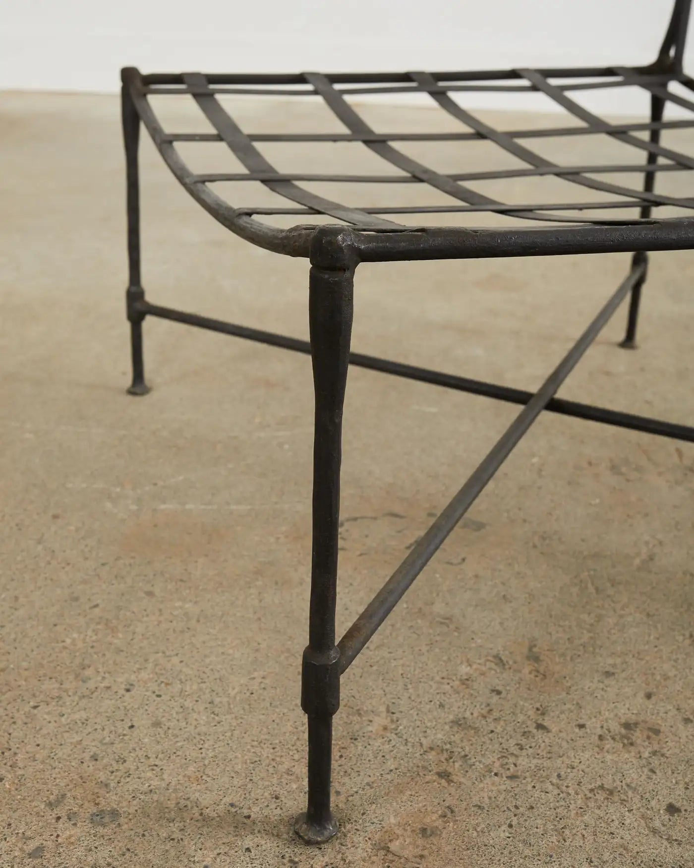 Set of Seven Salterini Garden Lounge Chairs and Ottomans