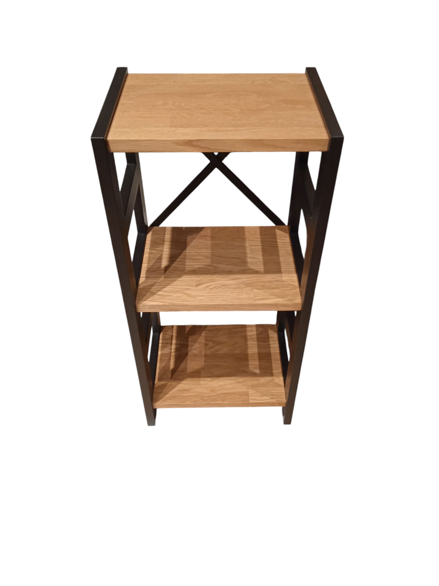 Shelve Dokse, oak/black, H82.5x35x37cm