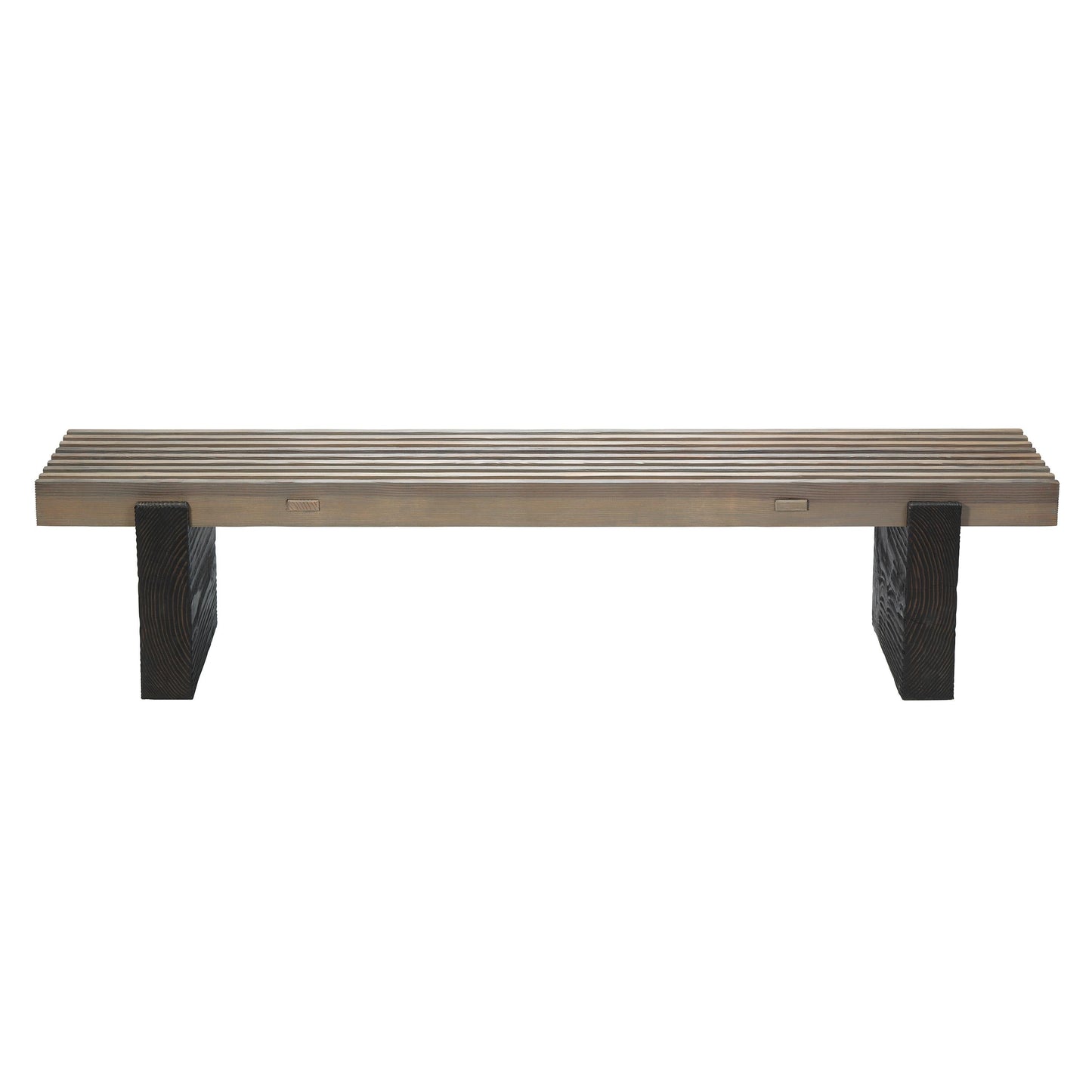 Outdoor Slat Bench in Vertical Grain Douglas Fir – Rustic Style