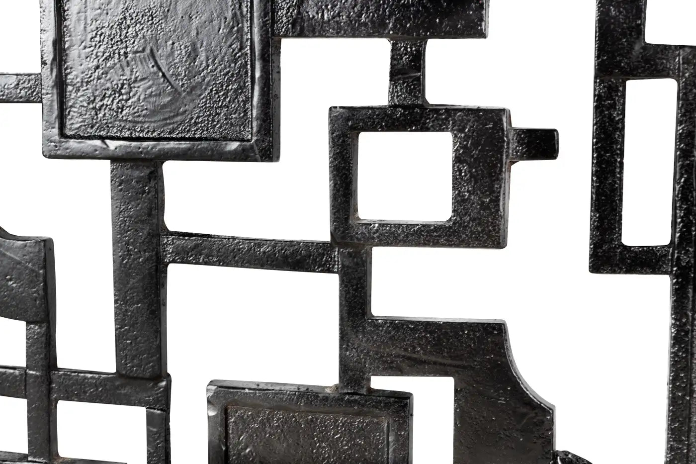 Geometric Black Iron Gate Wall Art