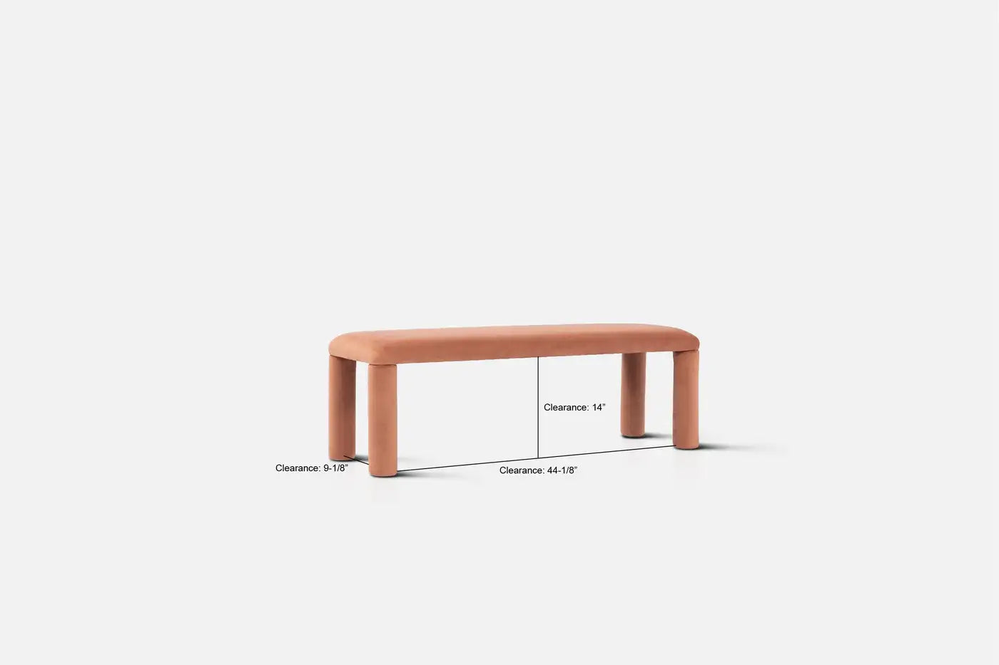Temi Minimalist Velvet Bench