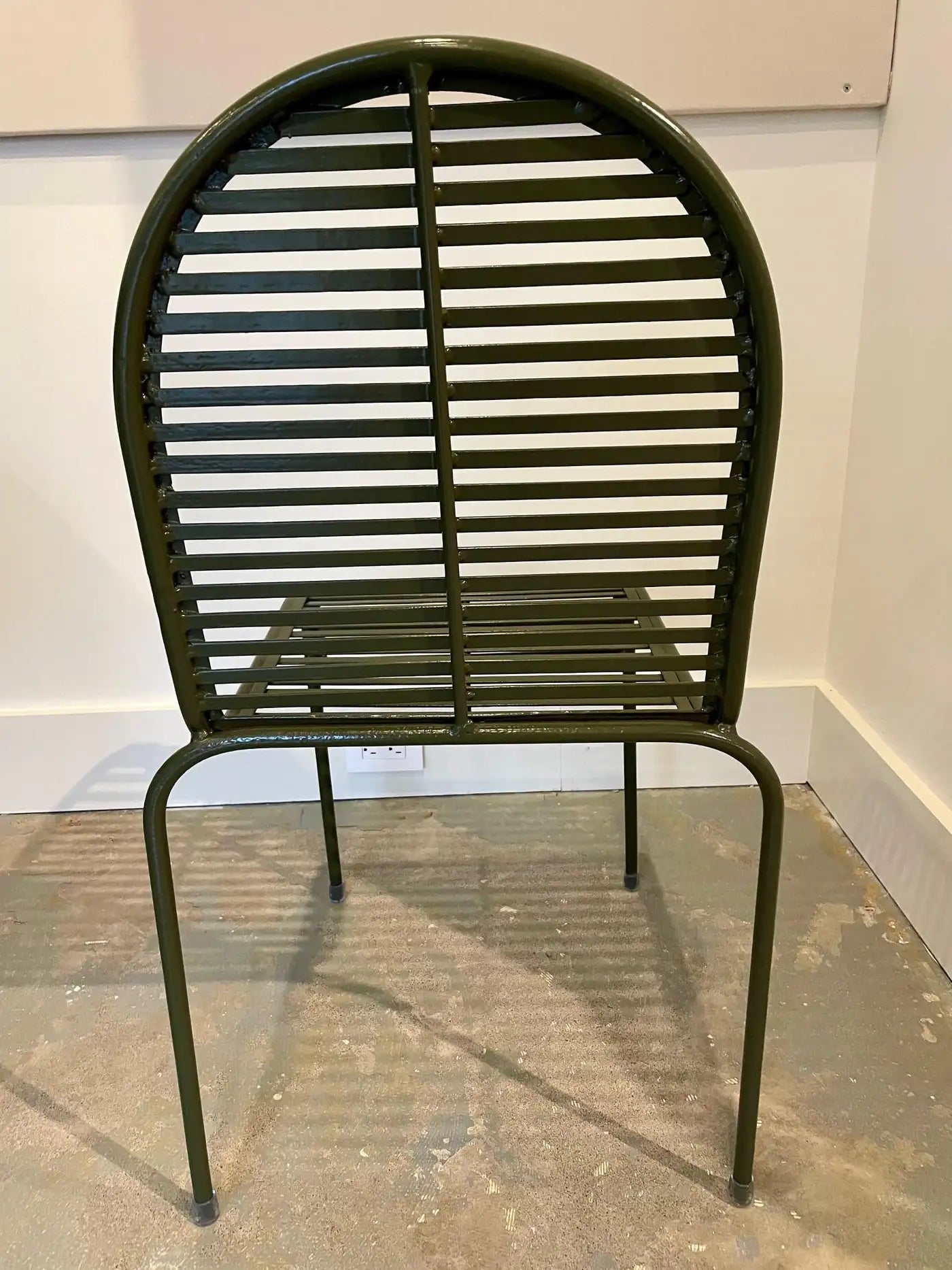 Contemporary Green Metal Garden Dining Set
