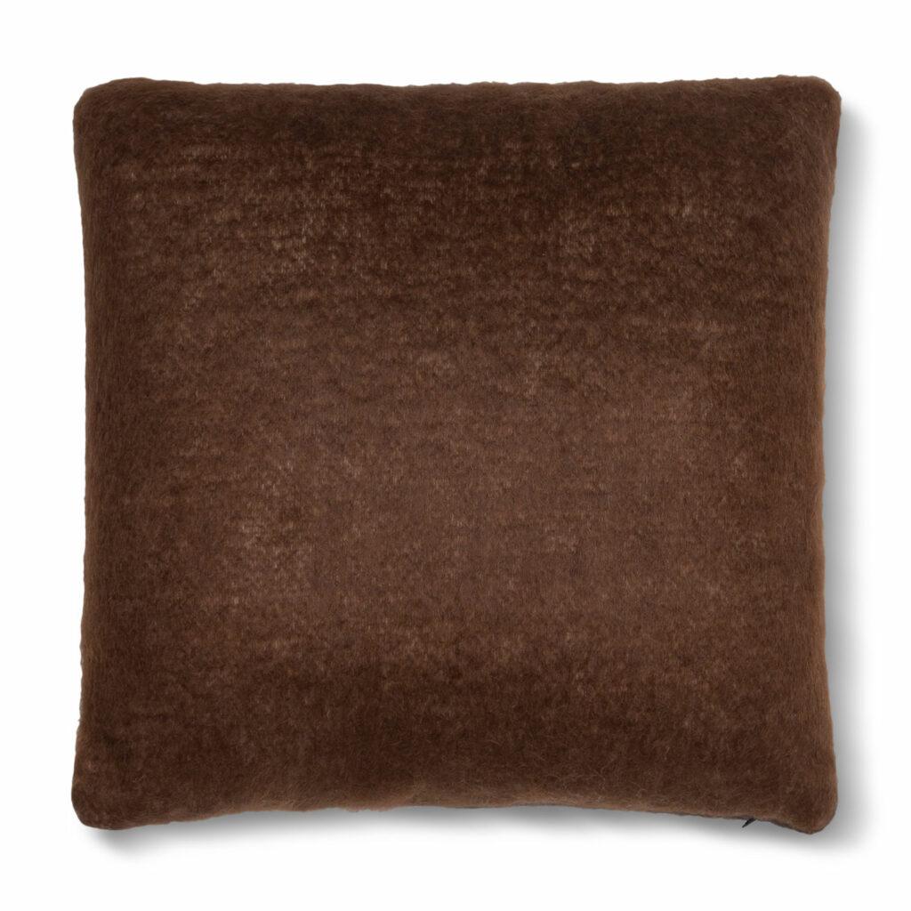 Viso Mohair Pillow Brown, White & Black, 50 x 50 cm