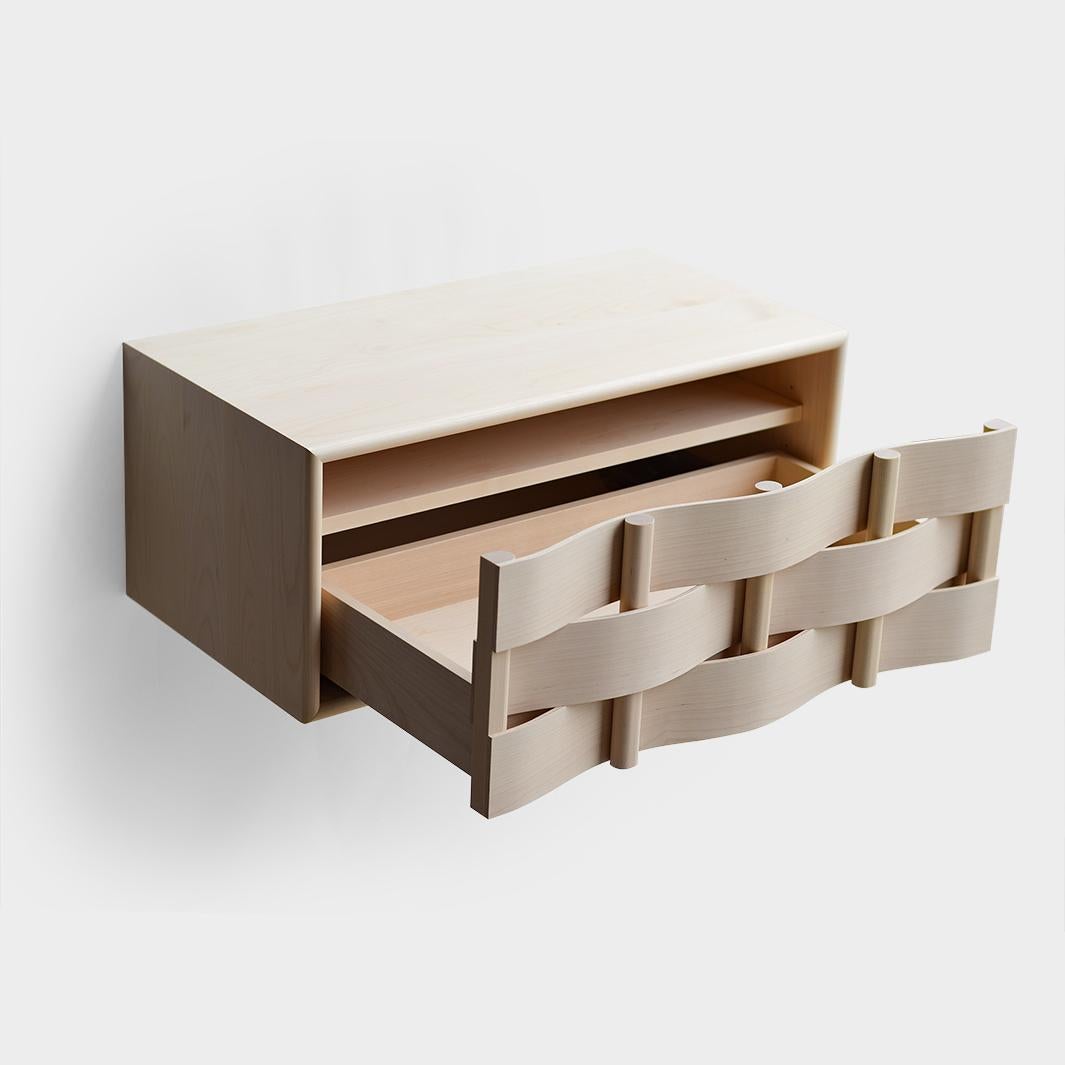 Weave Bedside Table 60 – Solid Birch, Scandinavian Modern