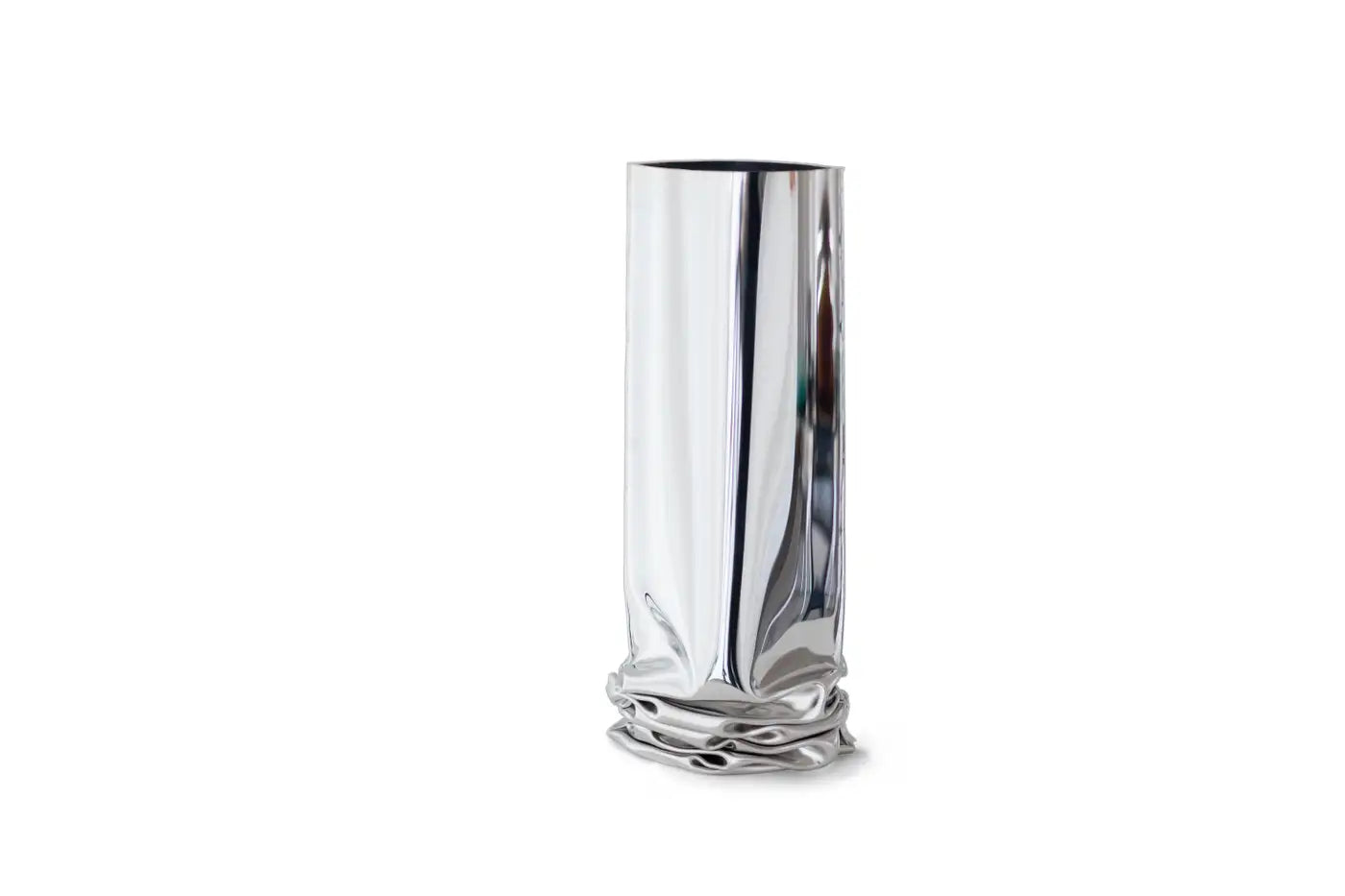 Contemporary Vase, 'Crash Vase' Medium, Stainless Steel