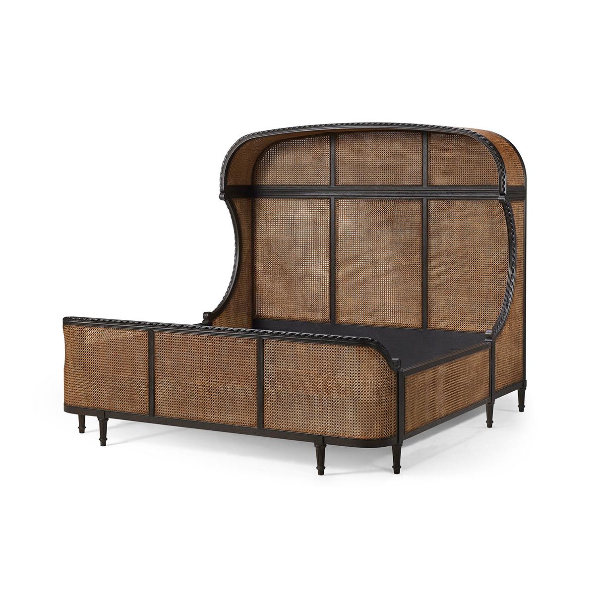 French Caned King Bed