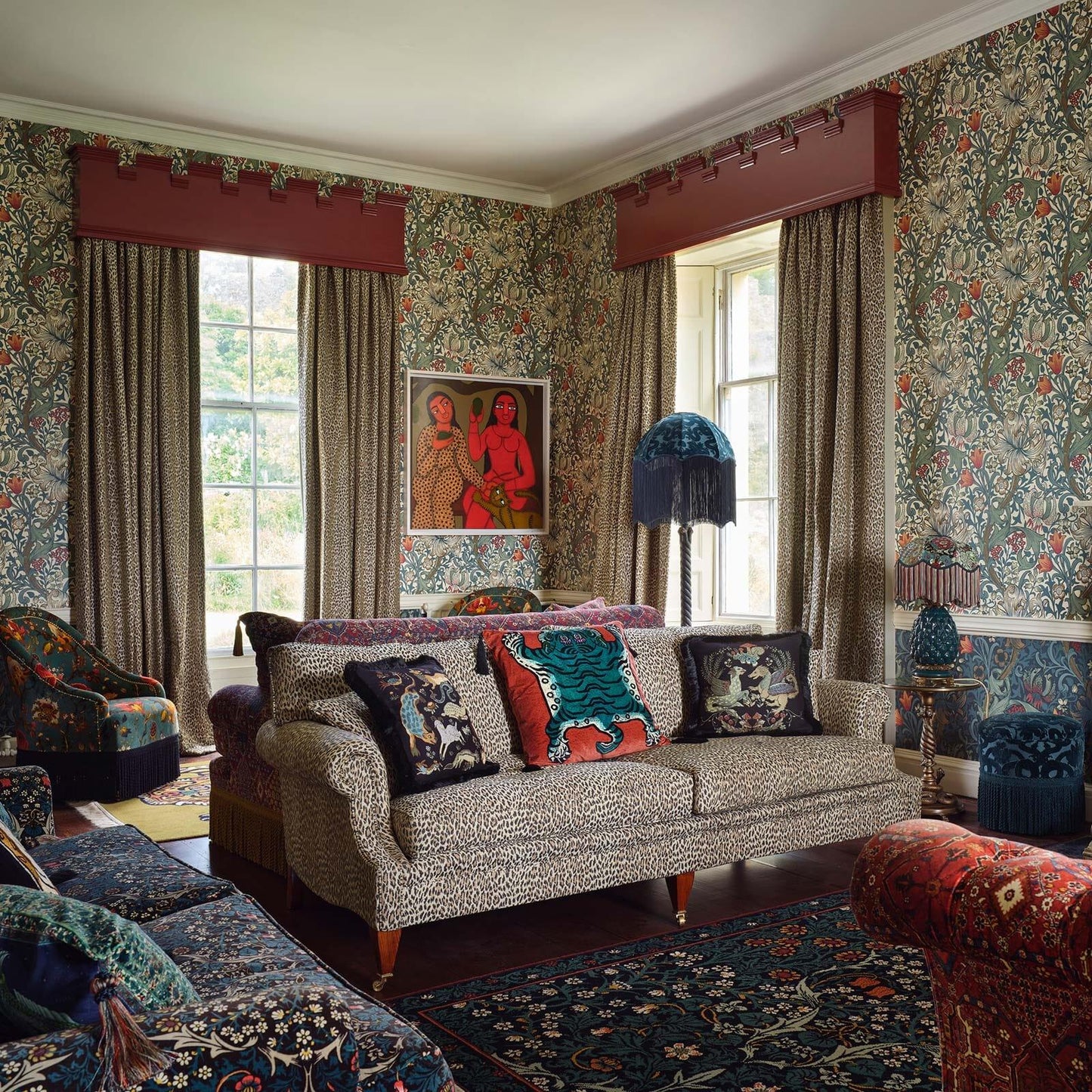 BLACKTHORN Wool Rug – Petrol