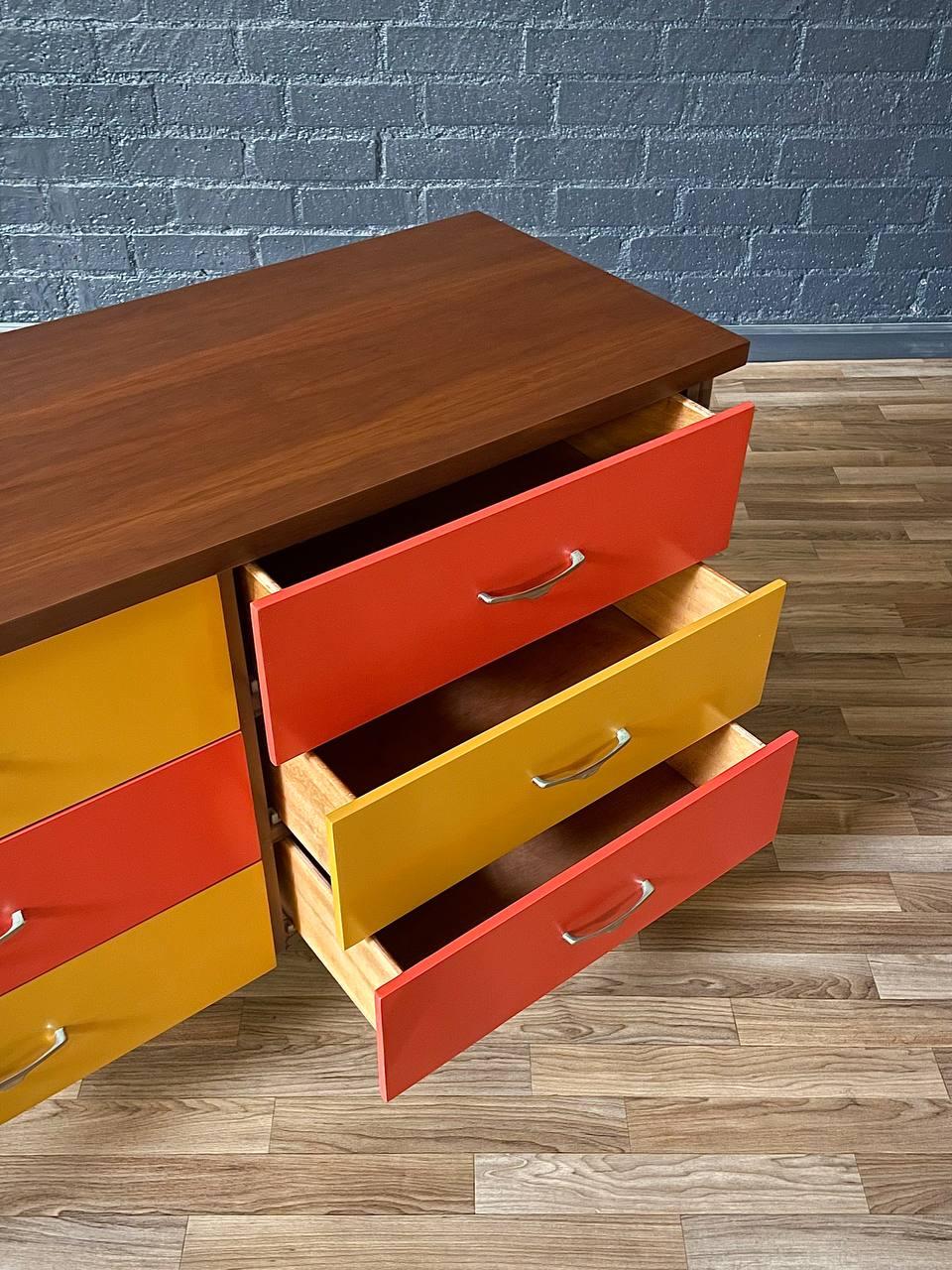 Californian Modern Multi-Color Lacquered Dresser