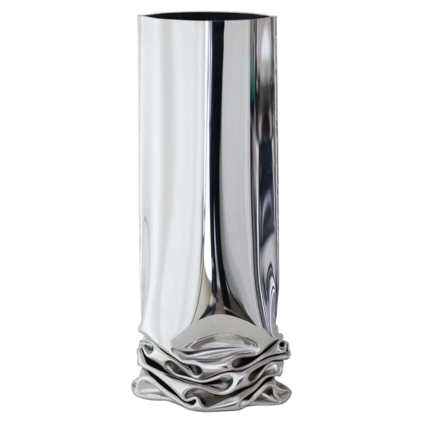 Contemporary Vase, 'Crash Vase' Medium, Stainless Steel