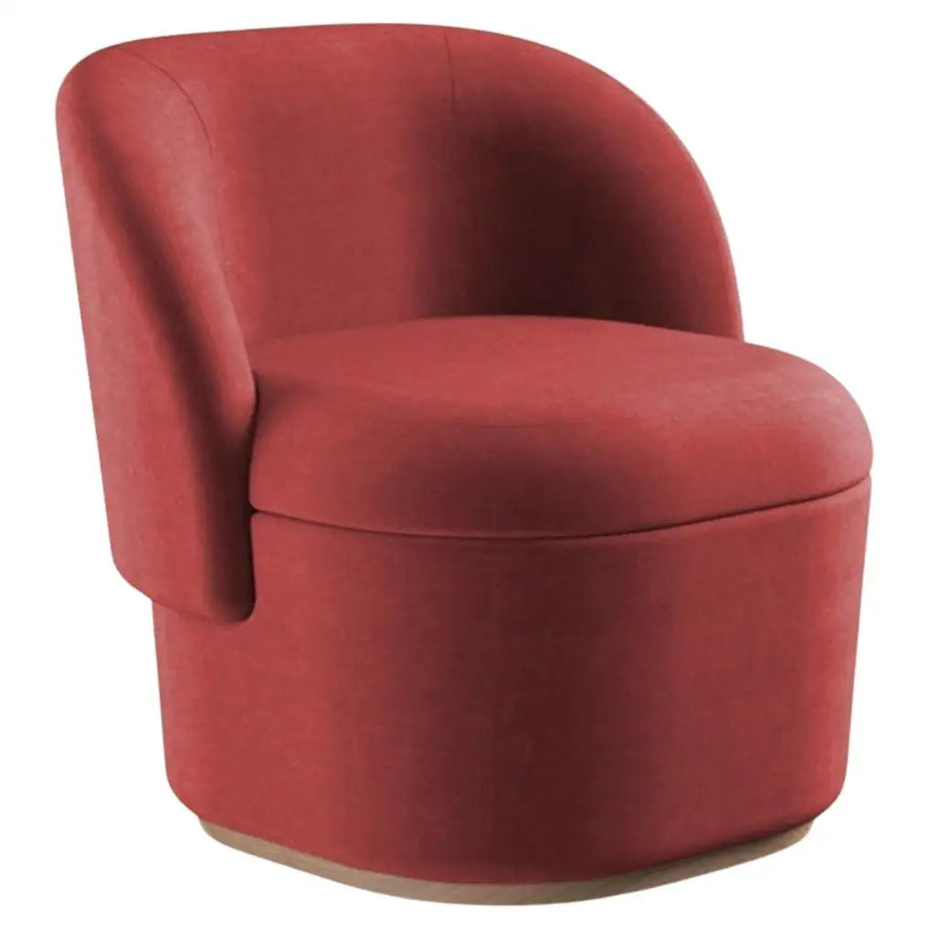 Red swivel chair on a white background