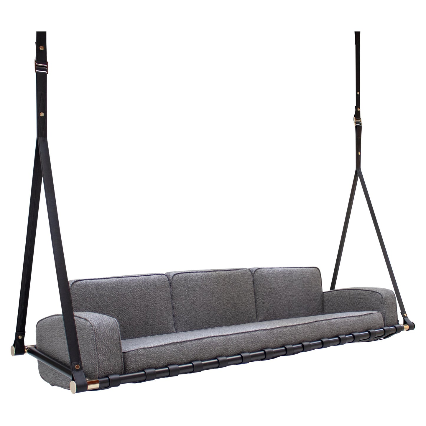 Stainless Steel Outdoor Hanging Sofa with Weatherproof Sunbrella Fabric – Luxury Indoor & Outdoor Seating