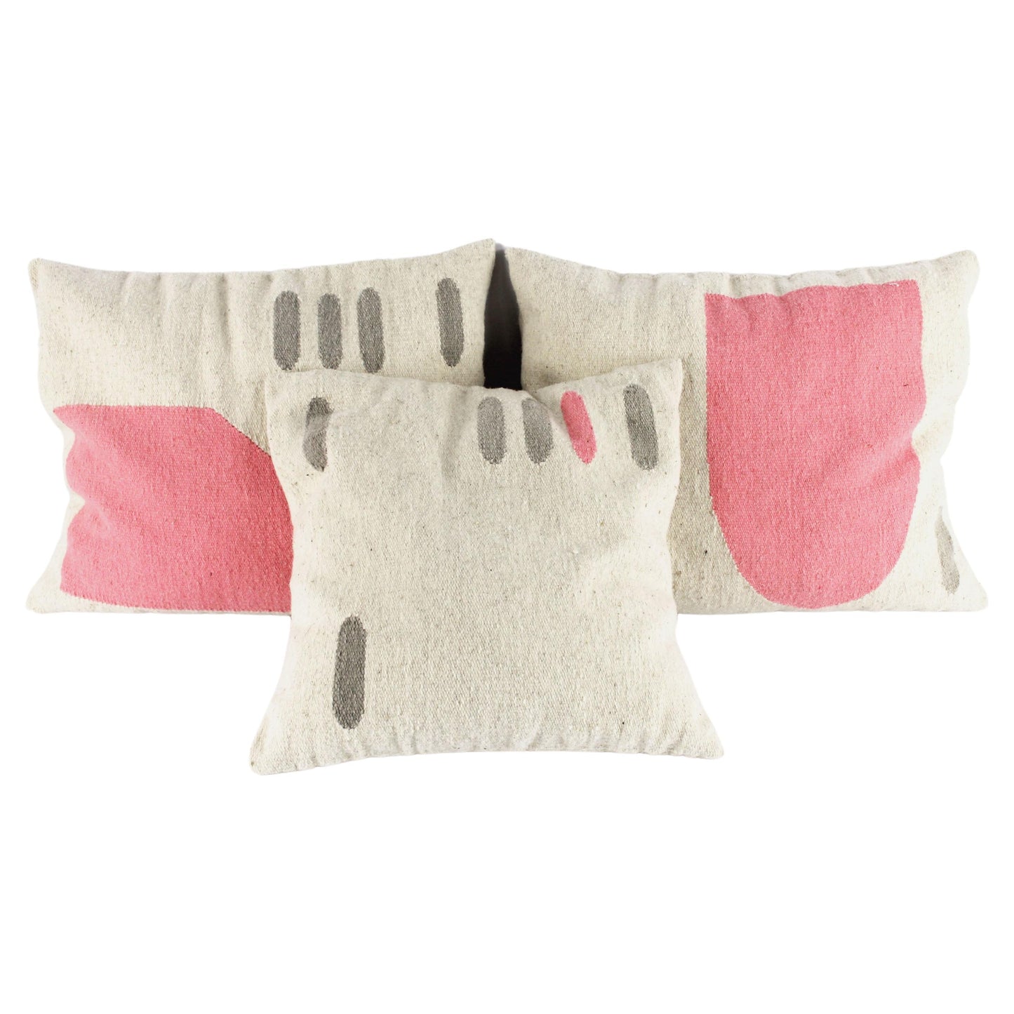 Bespoke Handwoven Wool Throw Pillow Covers Set of 3