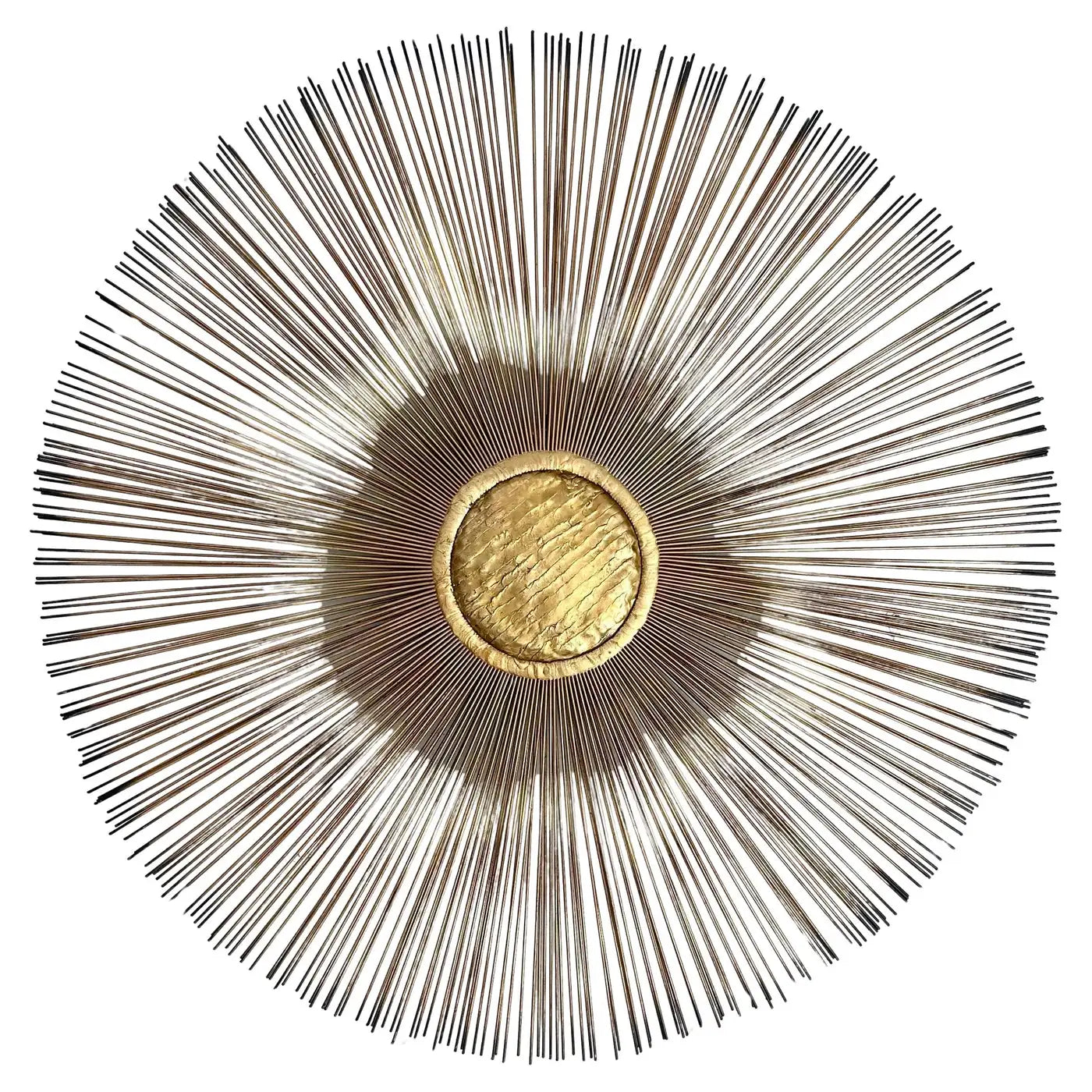 Mid-Century Starburst Mixed Metal Wall Art Sculpture