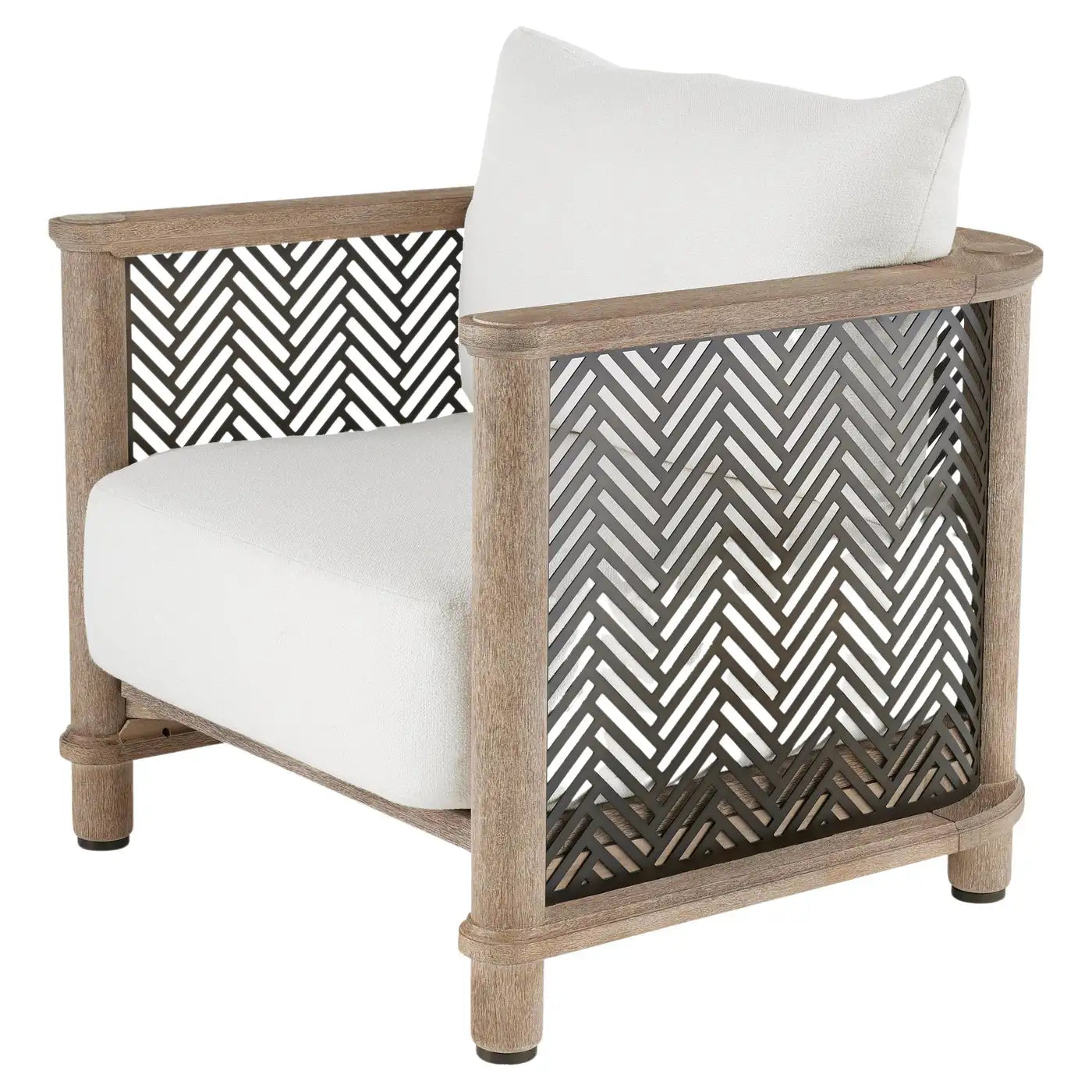 Performance Bouclé willow stained teak Outdoor Chair