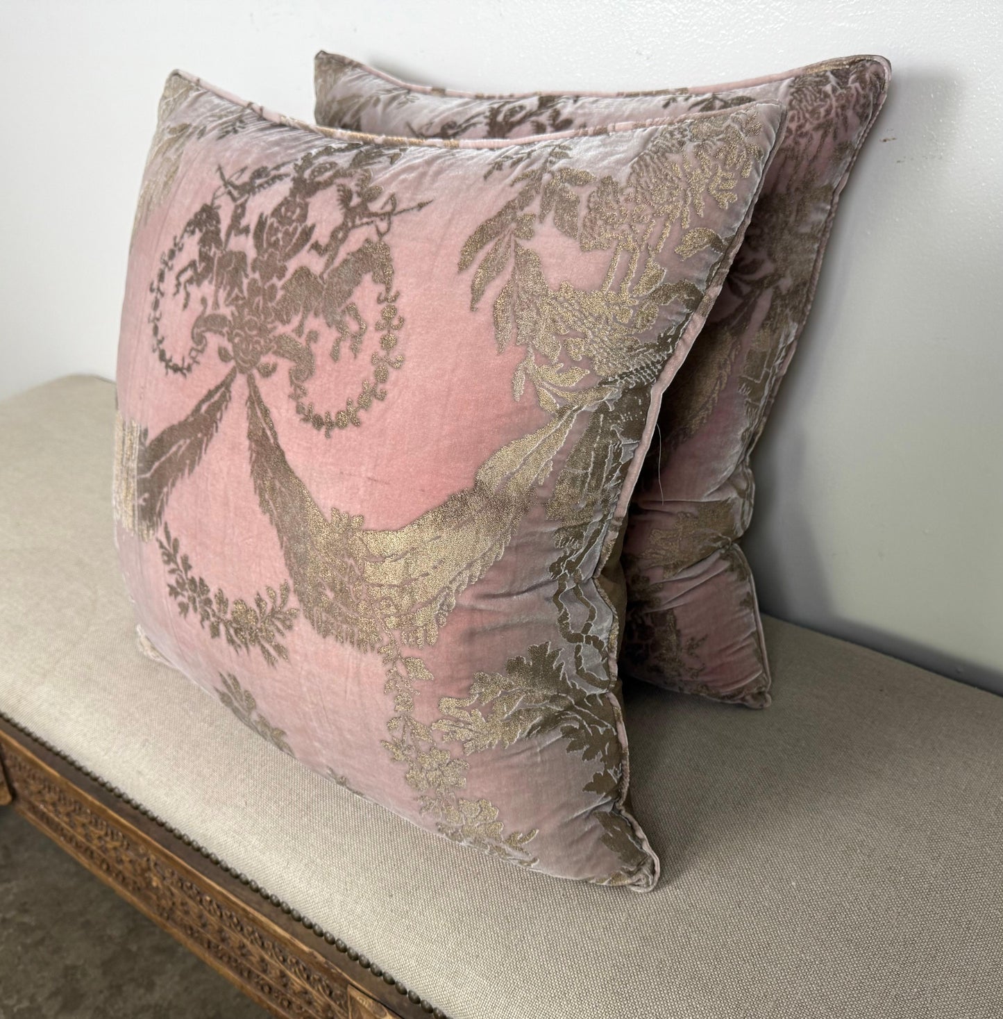 Pair of Rare Fortuny Velvet Pillows