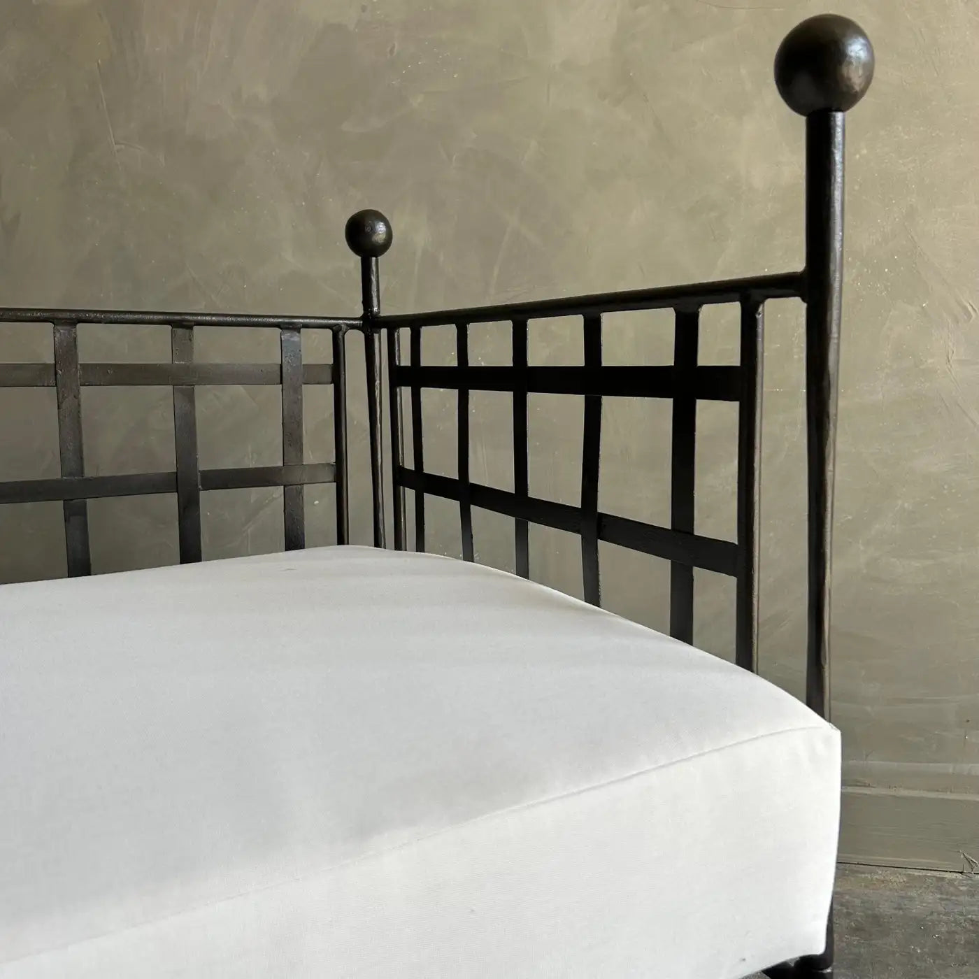 Custom Made to Order Outdoor or Indoor Iron Sofa with Cushion