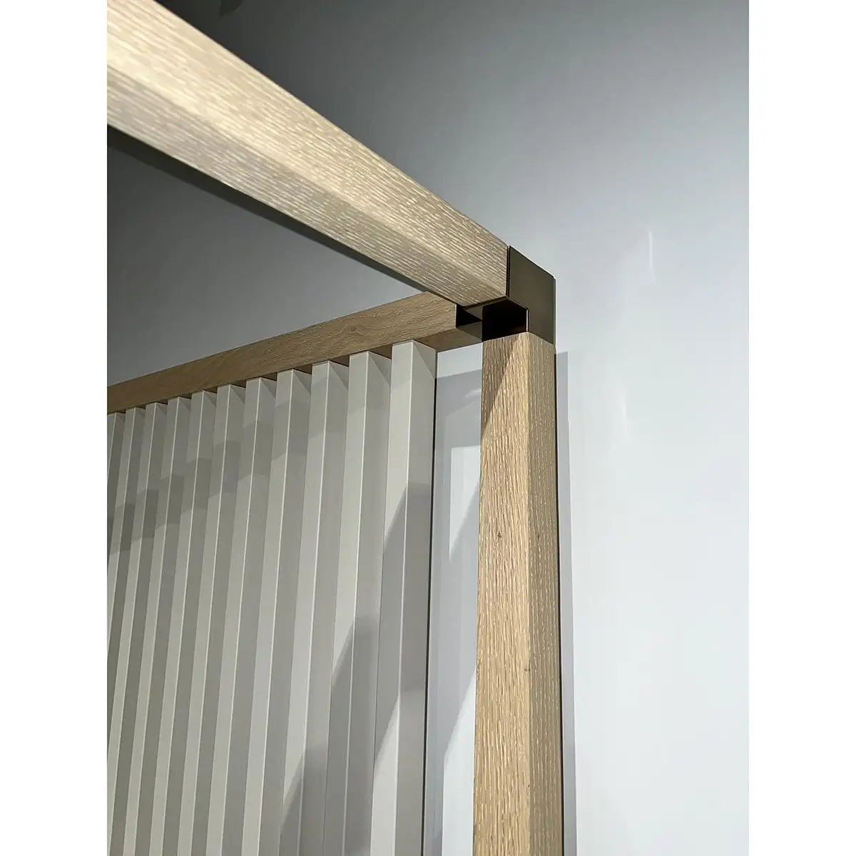 Light Mid-Century Modern Canopy Bed Queen Size